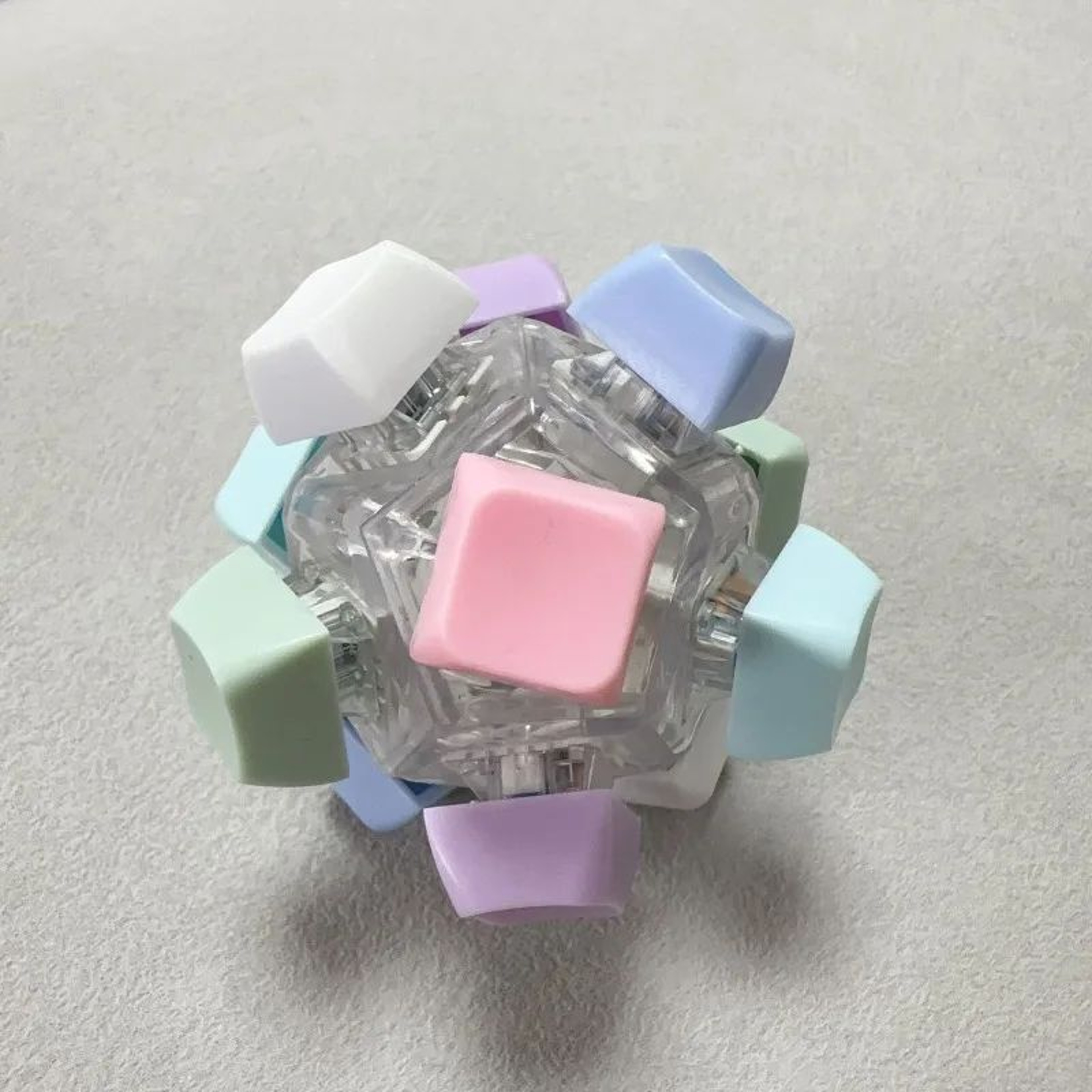 12Key Mechanical Keycap Clicker Keychain  Keyboard Fidget Toy For Stress Relief  Focus 3