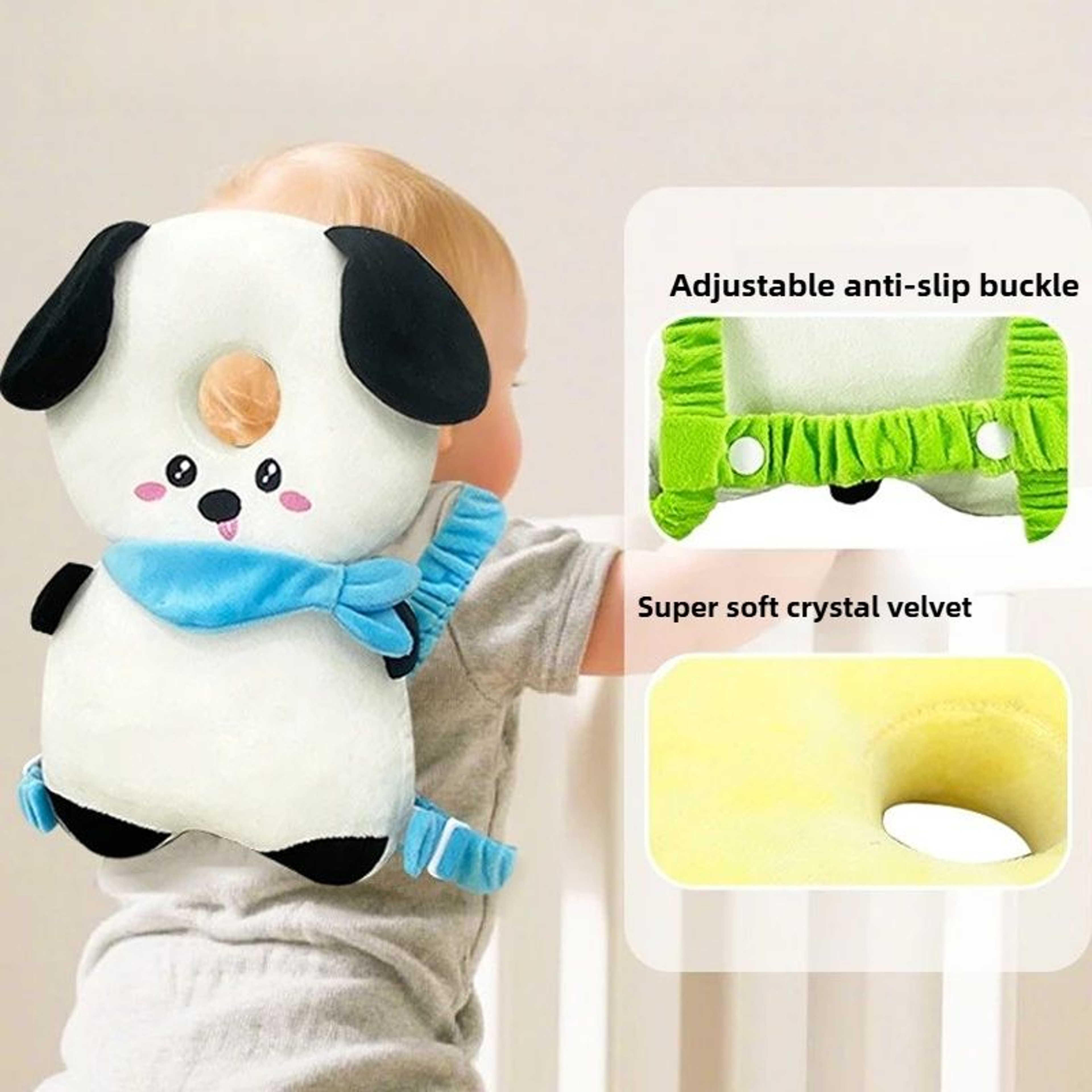 Soft Cartoon Baby Head Protector Backpack  AntiFall Toddler Head Protection Pillow With Adjustable  0