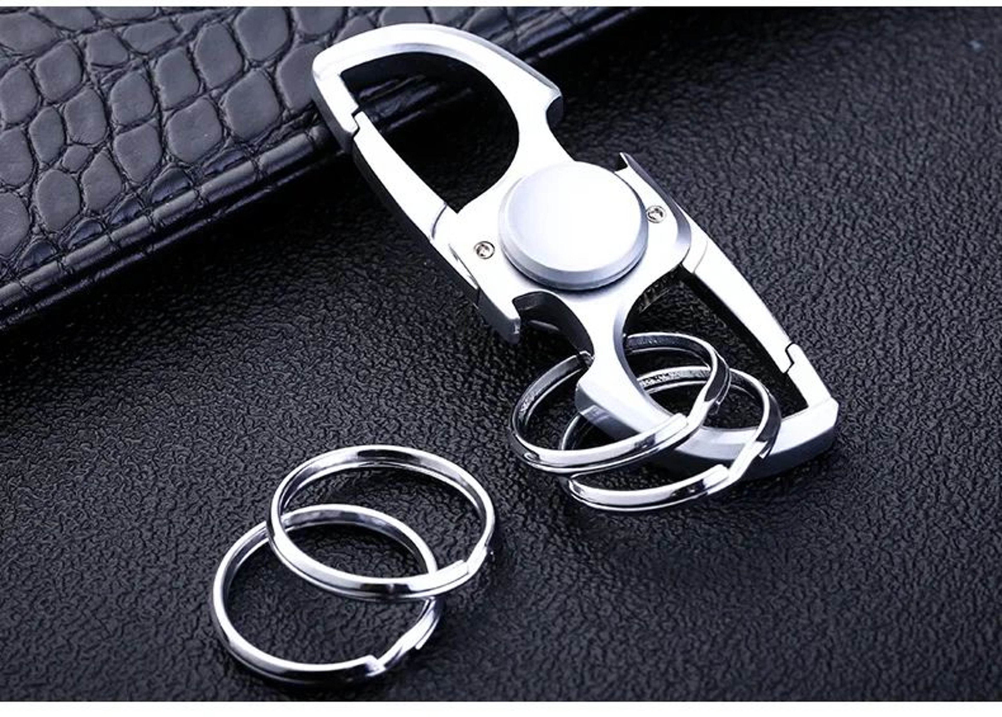 Fidget Spinner Keychain Bottle Opener  Metal EDC Fidget Spinner For Stress  Focus 7