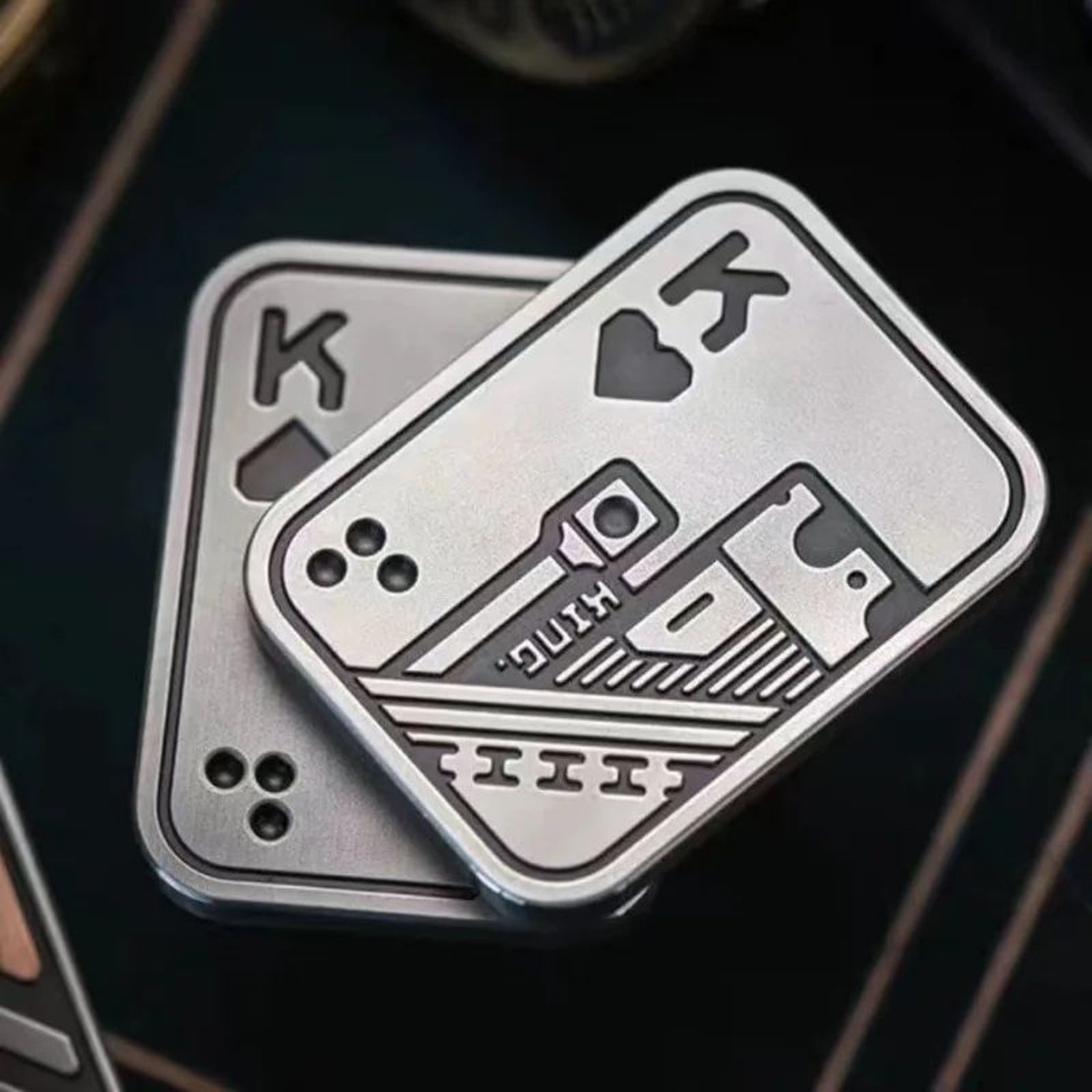 Magnetic Skull Push Slider Metal Fidget Toy  Stress Relief EDC Spinner For Focus  Calm 8