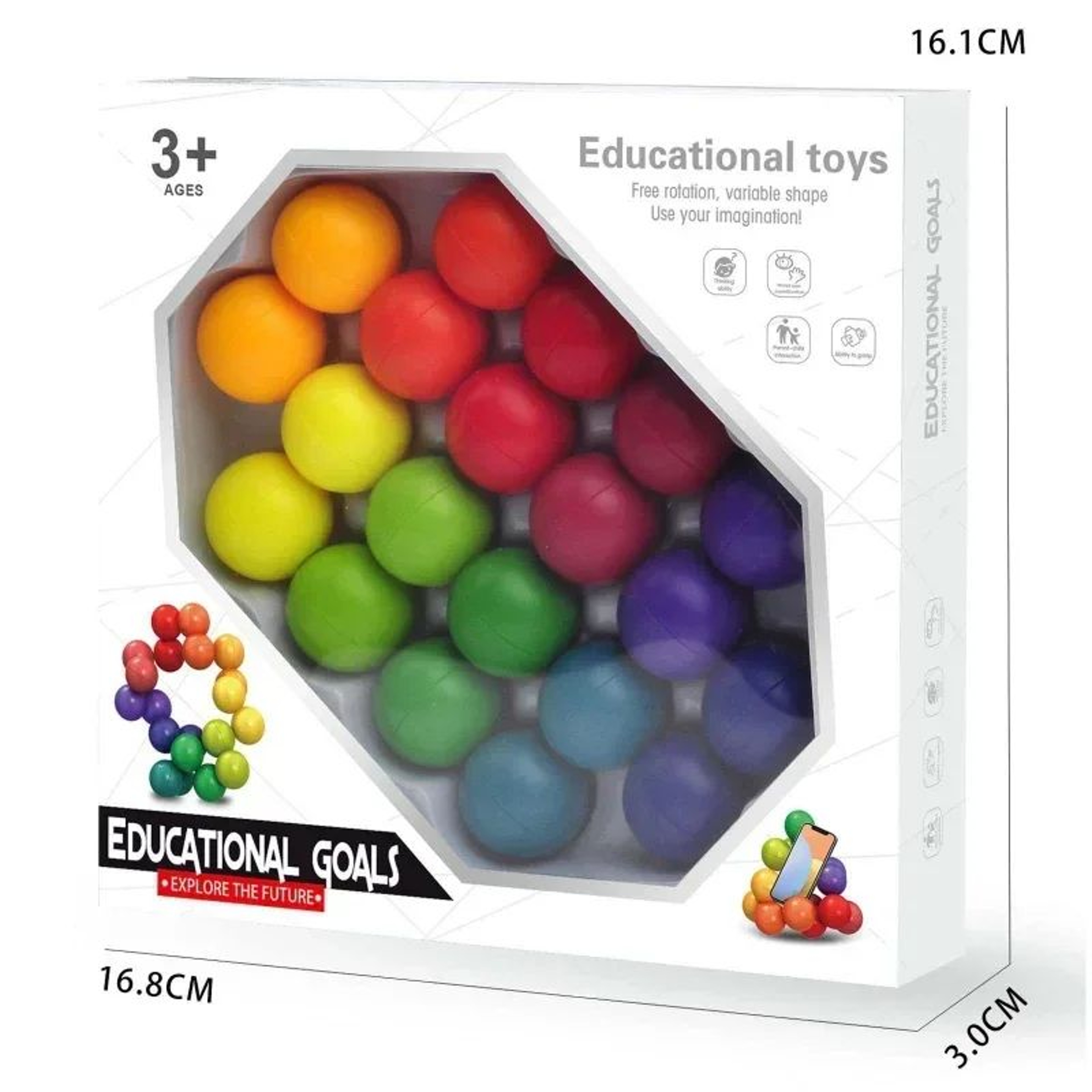 3D Rotating Sensory Fidget Ball  Stress Relief Toy For Focus Anxiety  Calm 5