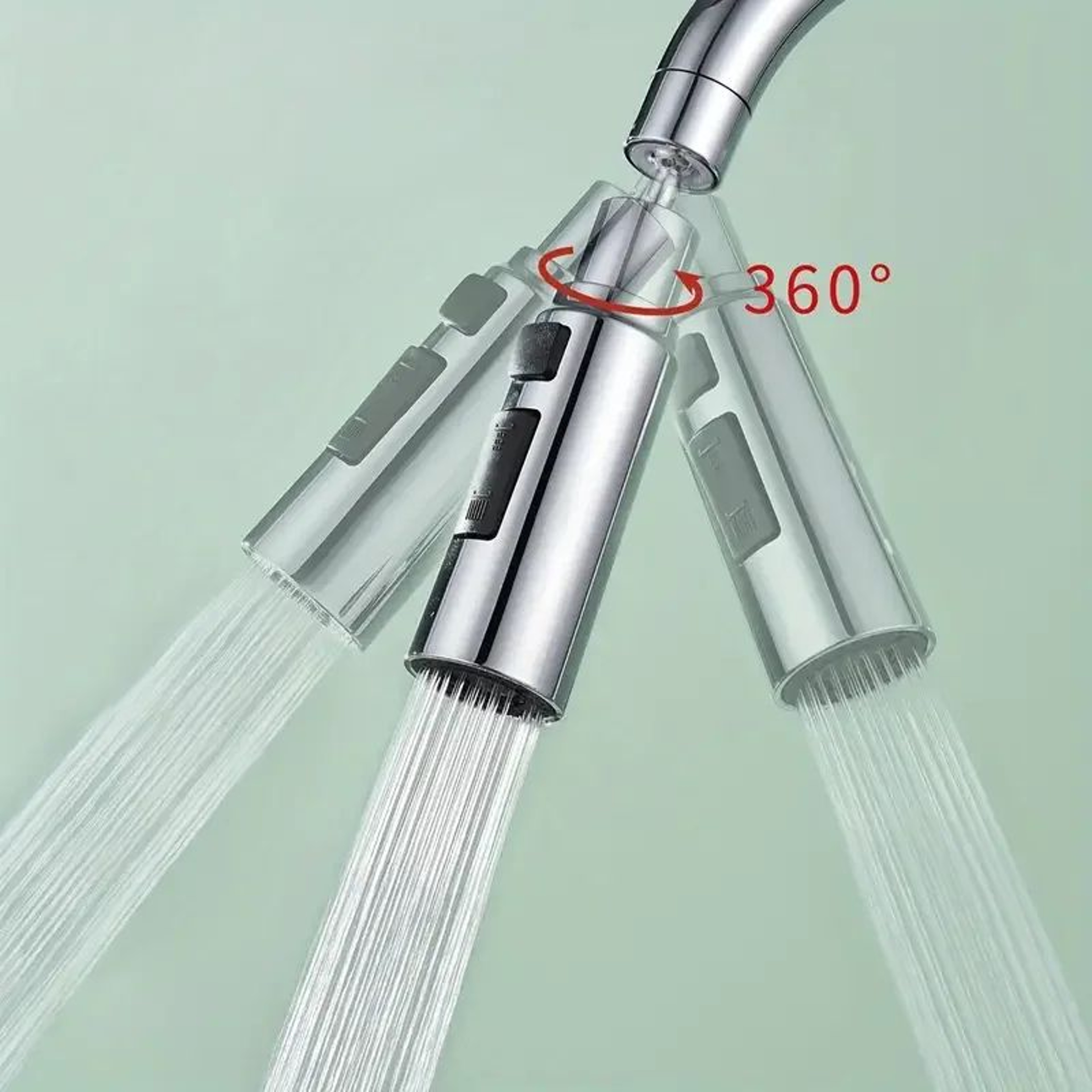 3Mode Swivel Faucet Extender With AntiSplash Filter  Universal Kitchen Faucet Aerator 2