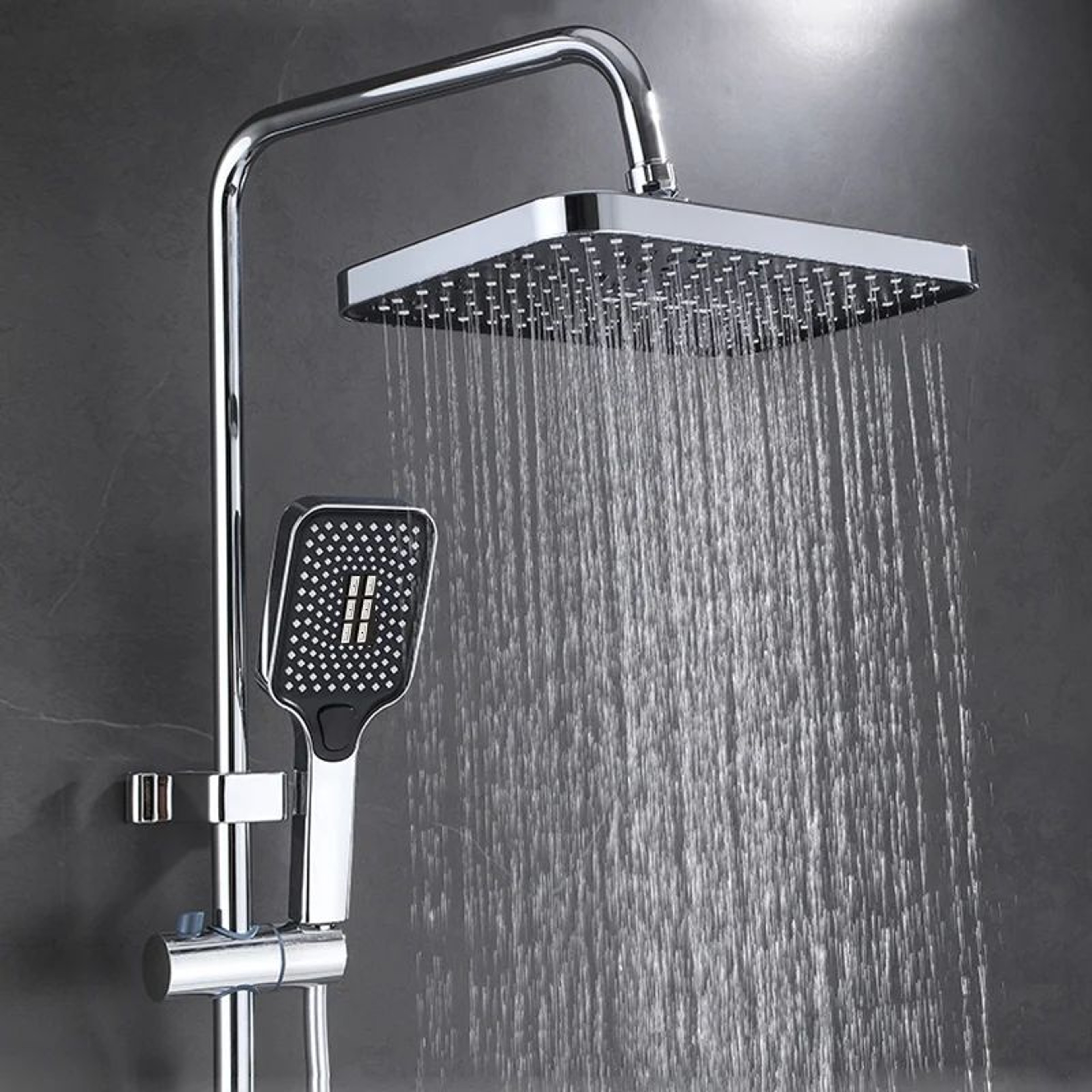 12Inch Rain Shower Head And Handheld Combo  High Pressure 3Mode Bathroom Shower Set 1