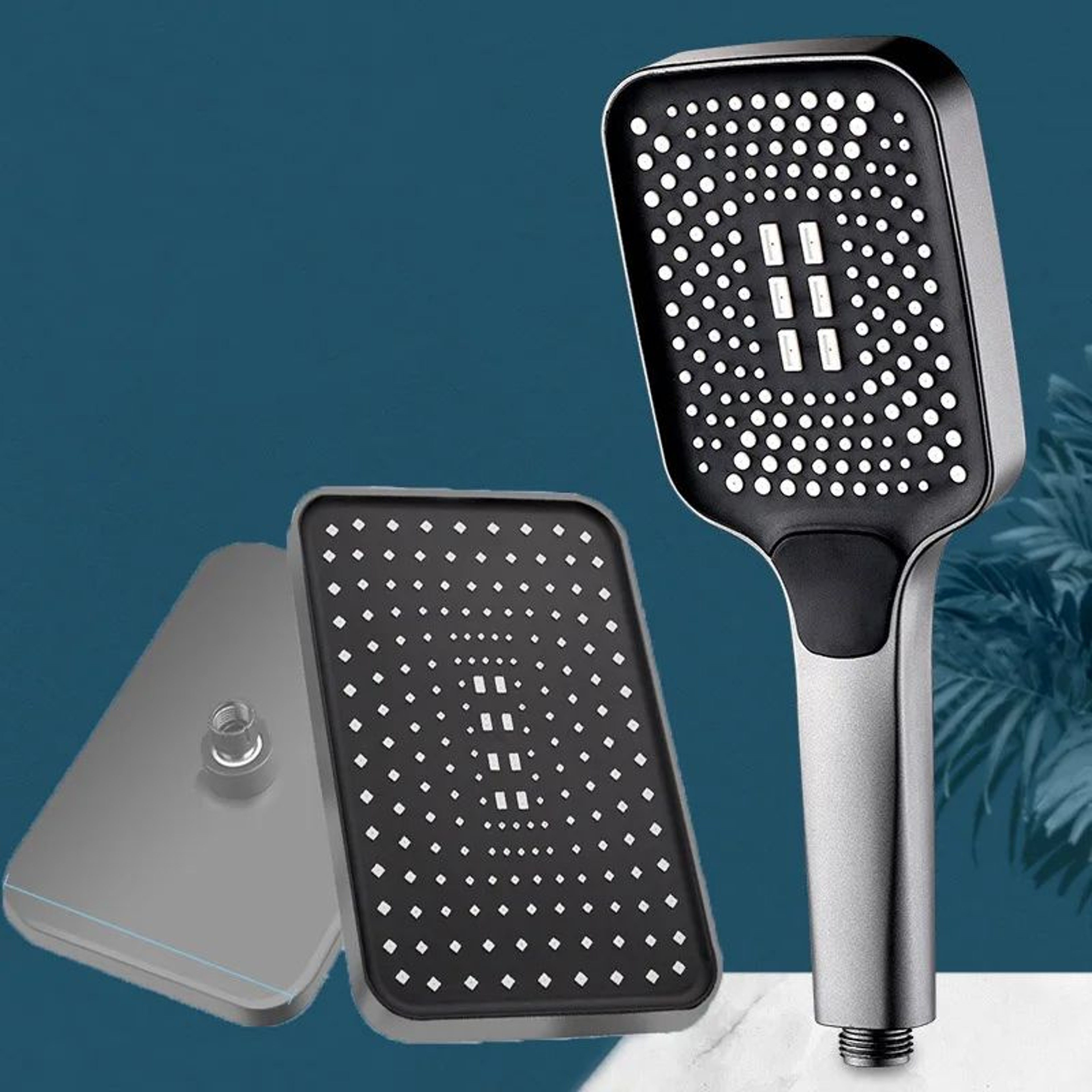 12Inch Rain Shower Head And Handheld Combo  High Pressure 3Mode Bathroom Shower Set 8
