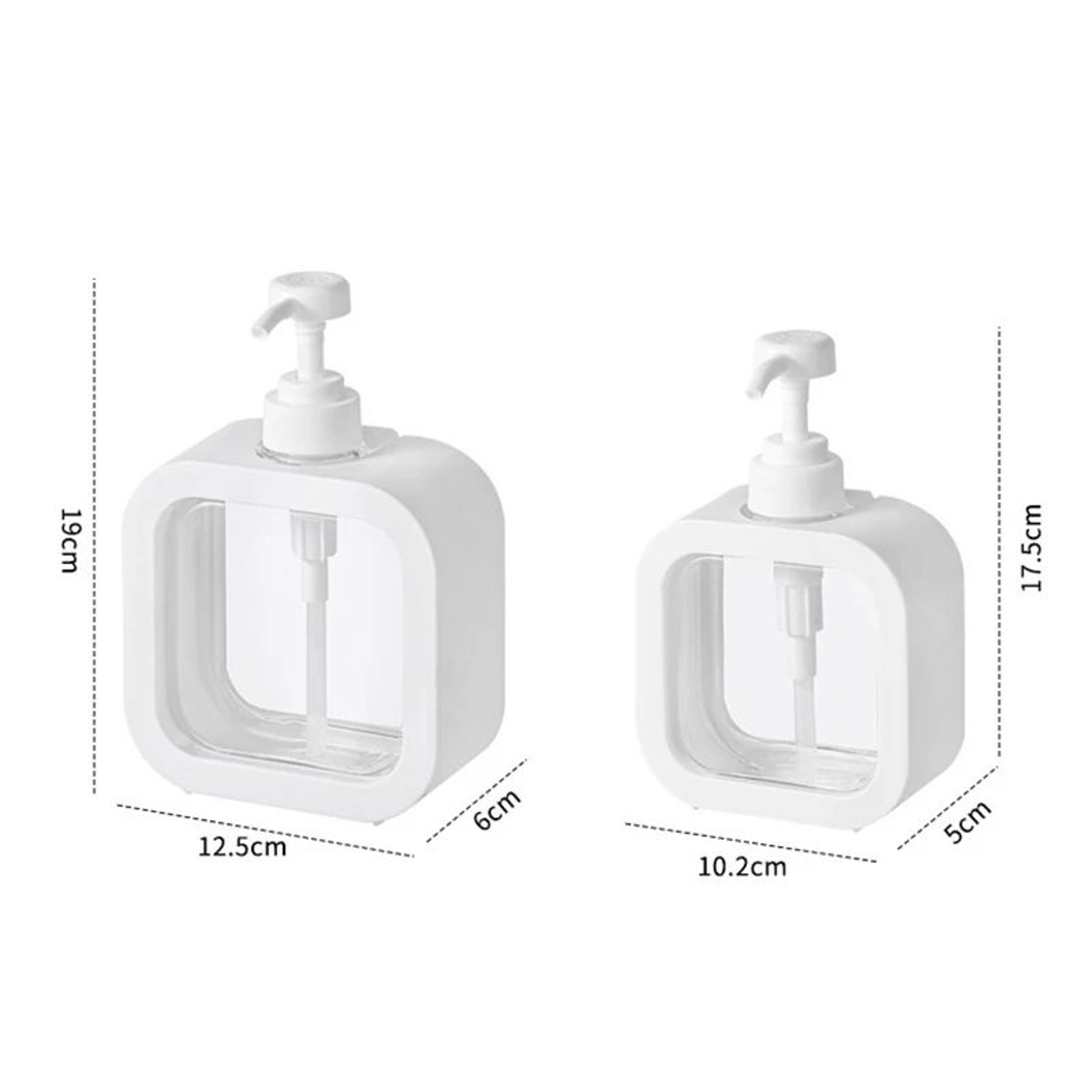Transparent Refillable Soap Dispenser Pump Bottle 300ml500ml  LeakProof Lotion  Shampoo Dispenser 5