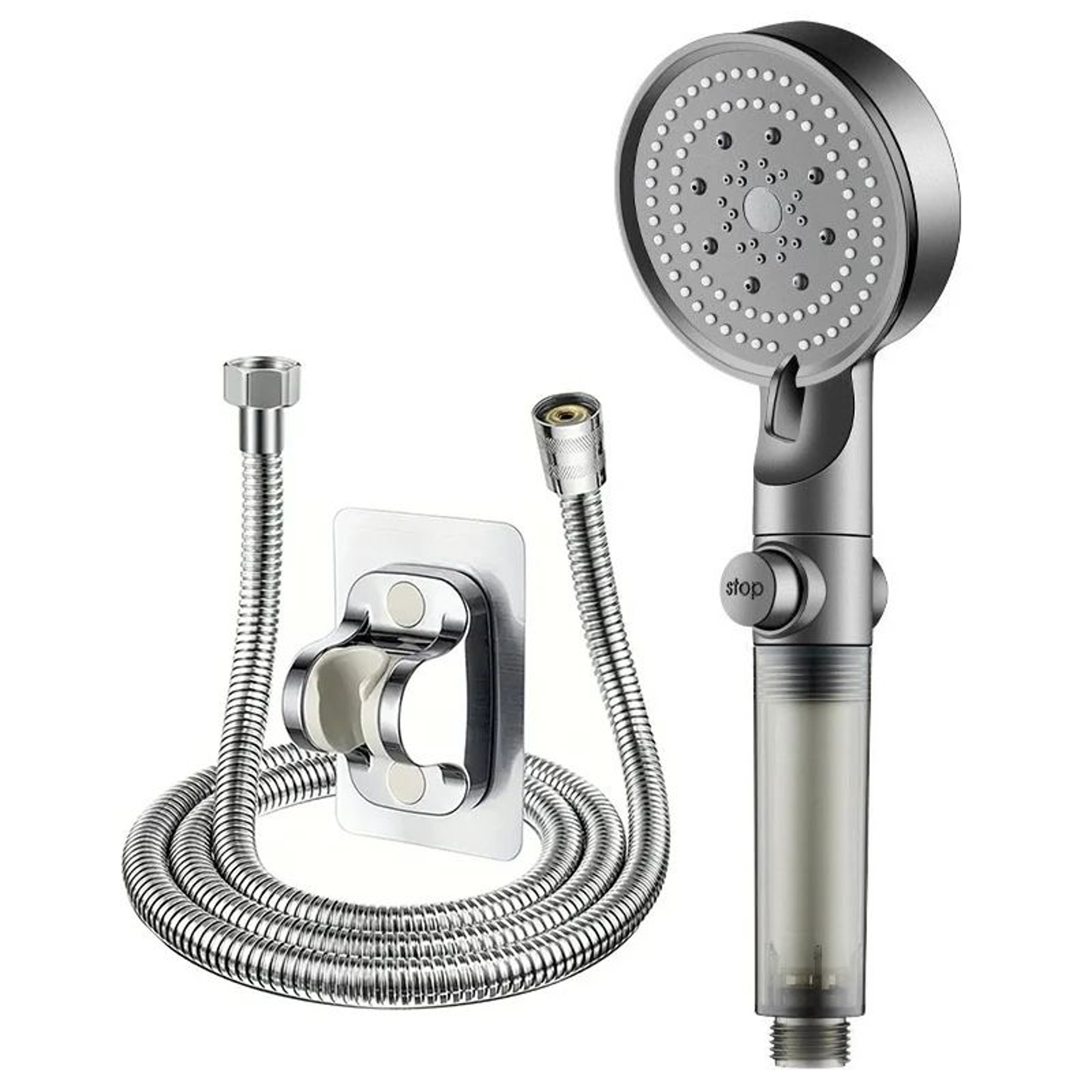 High Pressure Shower Head With Filter  5 Spray Modes Handheld Shower Head With PP Cotton Filter For 13