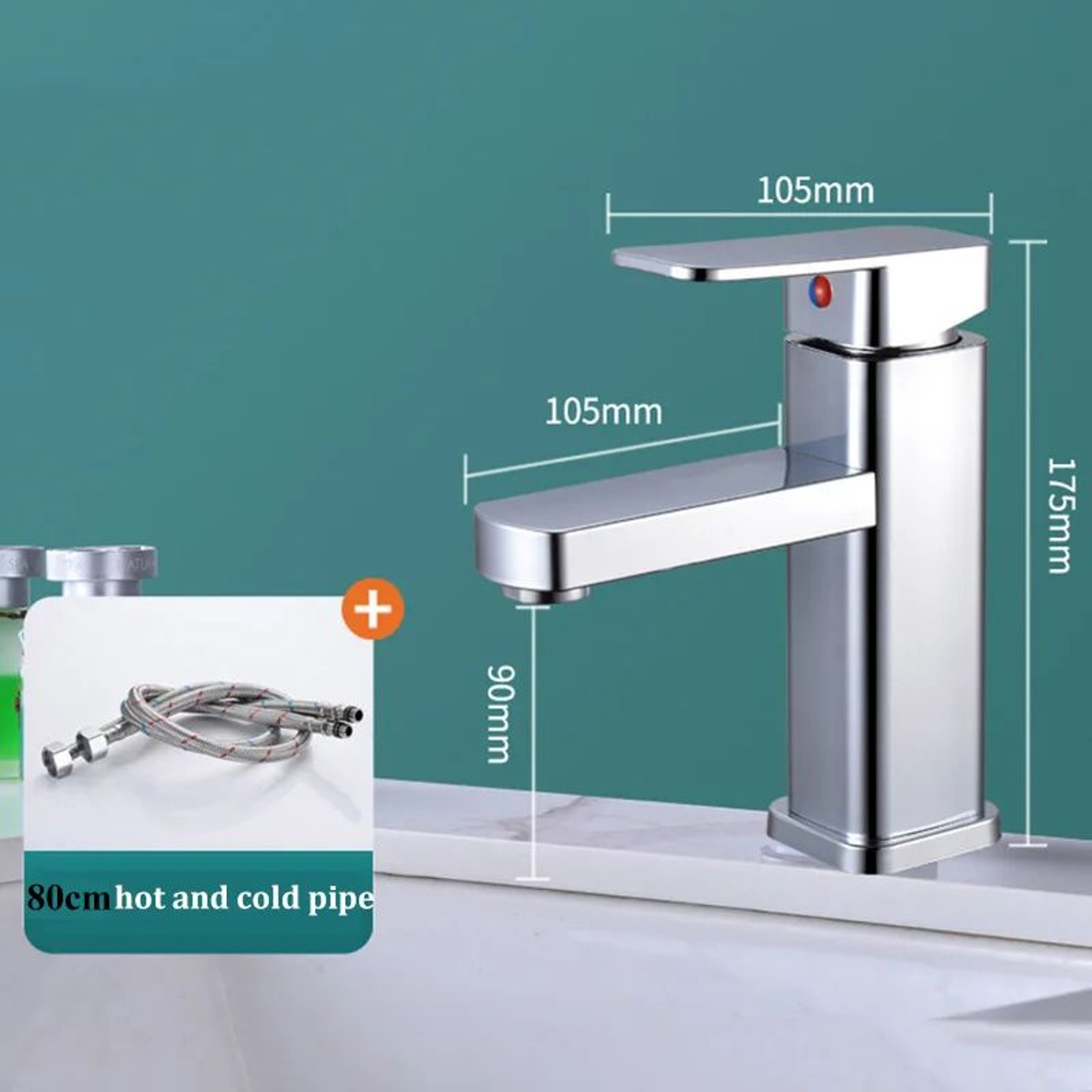 Modern Matte Black Stainless Steel Square Hot And Cold Basin Faucet  Sleek Kitchen  Bathroom Mixer  9