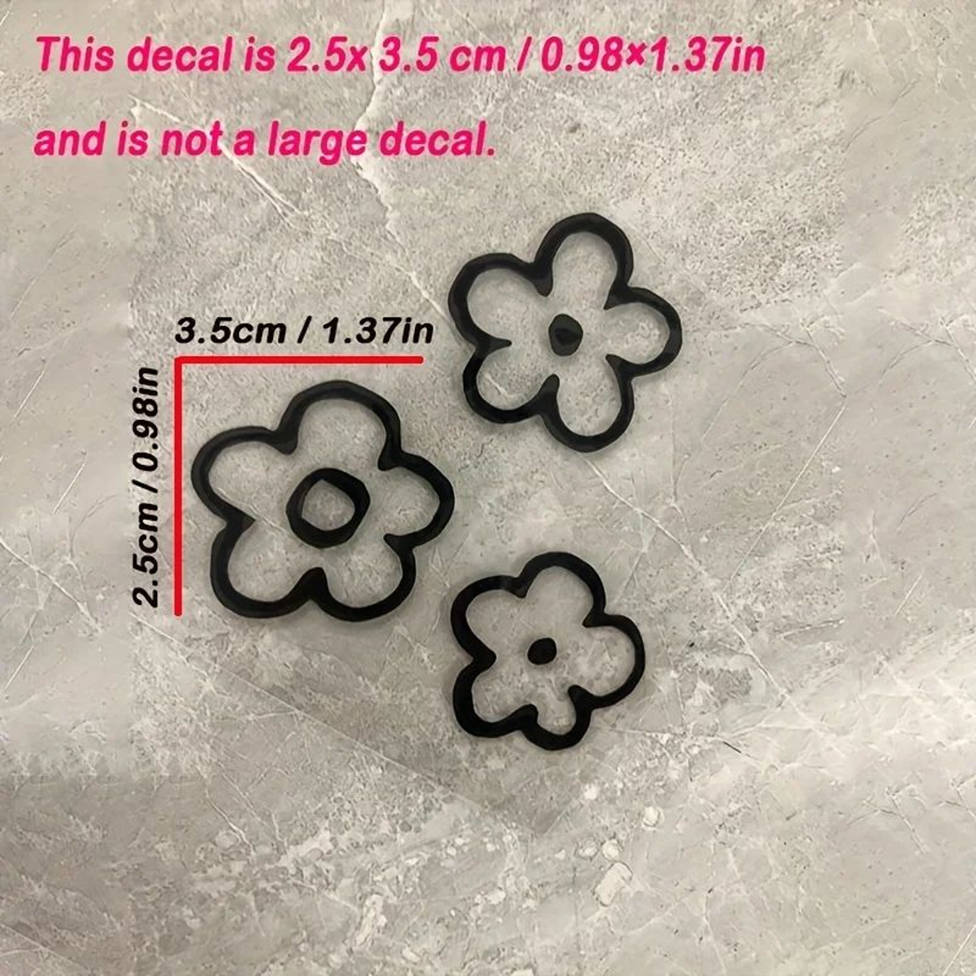 Flower Car Decal Set 3PCS  Waterproof Car Mirror Stickers  Bumper Decoration Stickers For A Cute 1