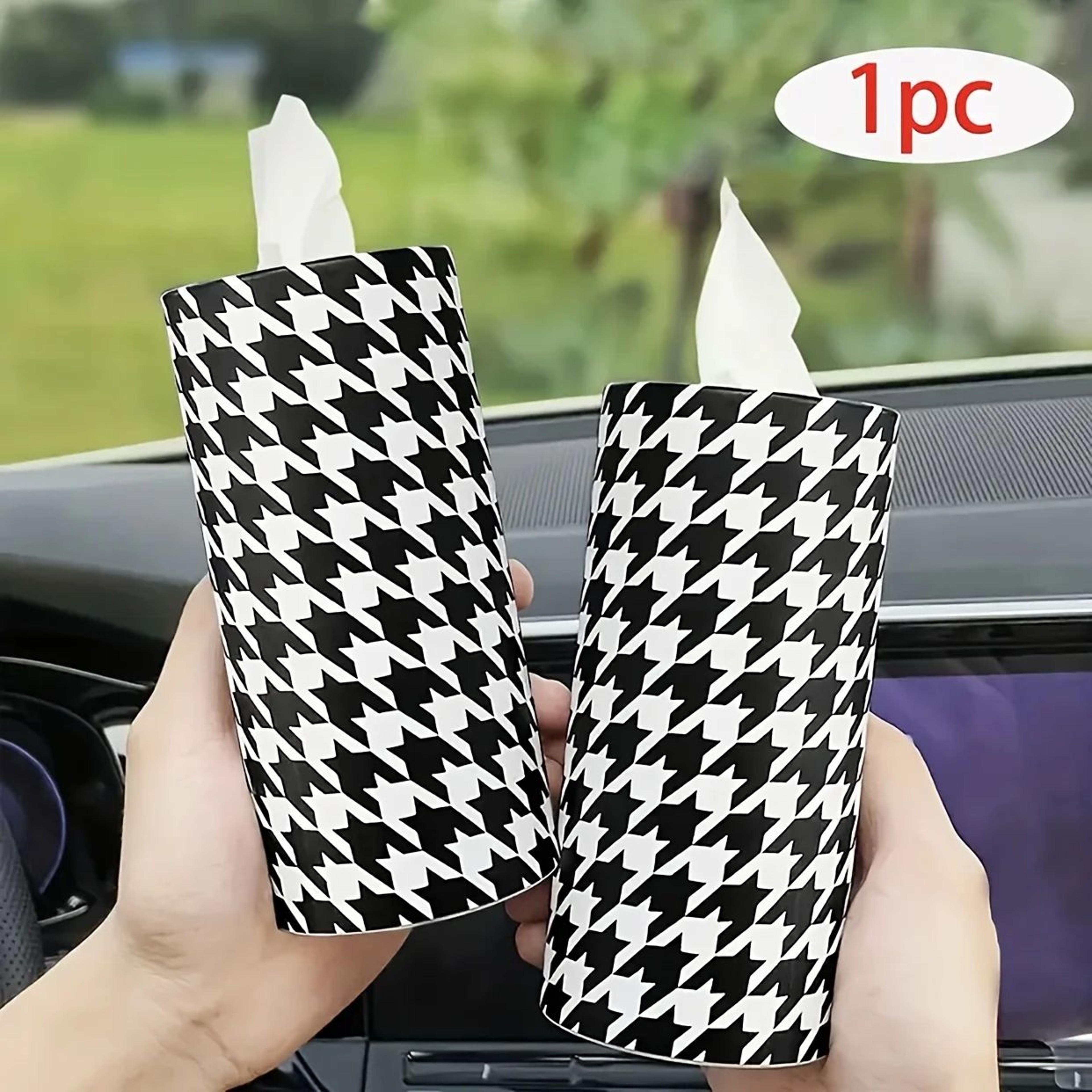 Cute Cartoon Car Tissue Box Organizer  Hanging Plush Car Tissue Box With Multipurpose Storage 3