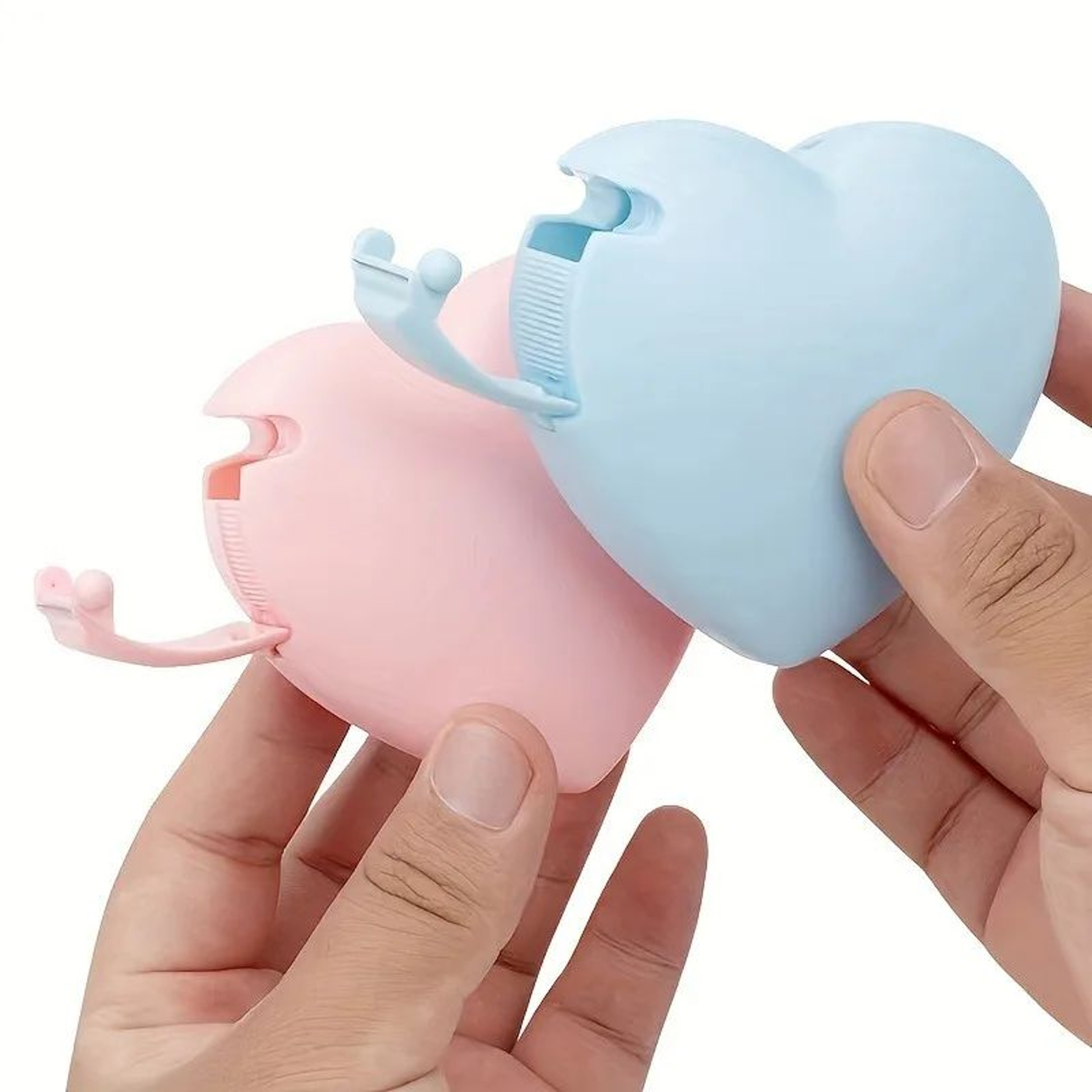 HeartShaped Portable Tape Dispenser With Invisible Tape  Cute Desk  School Tape Cutter 3