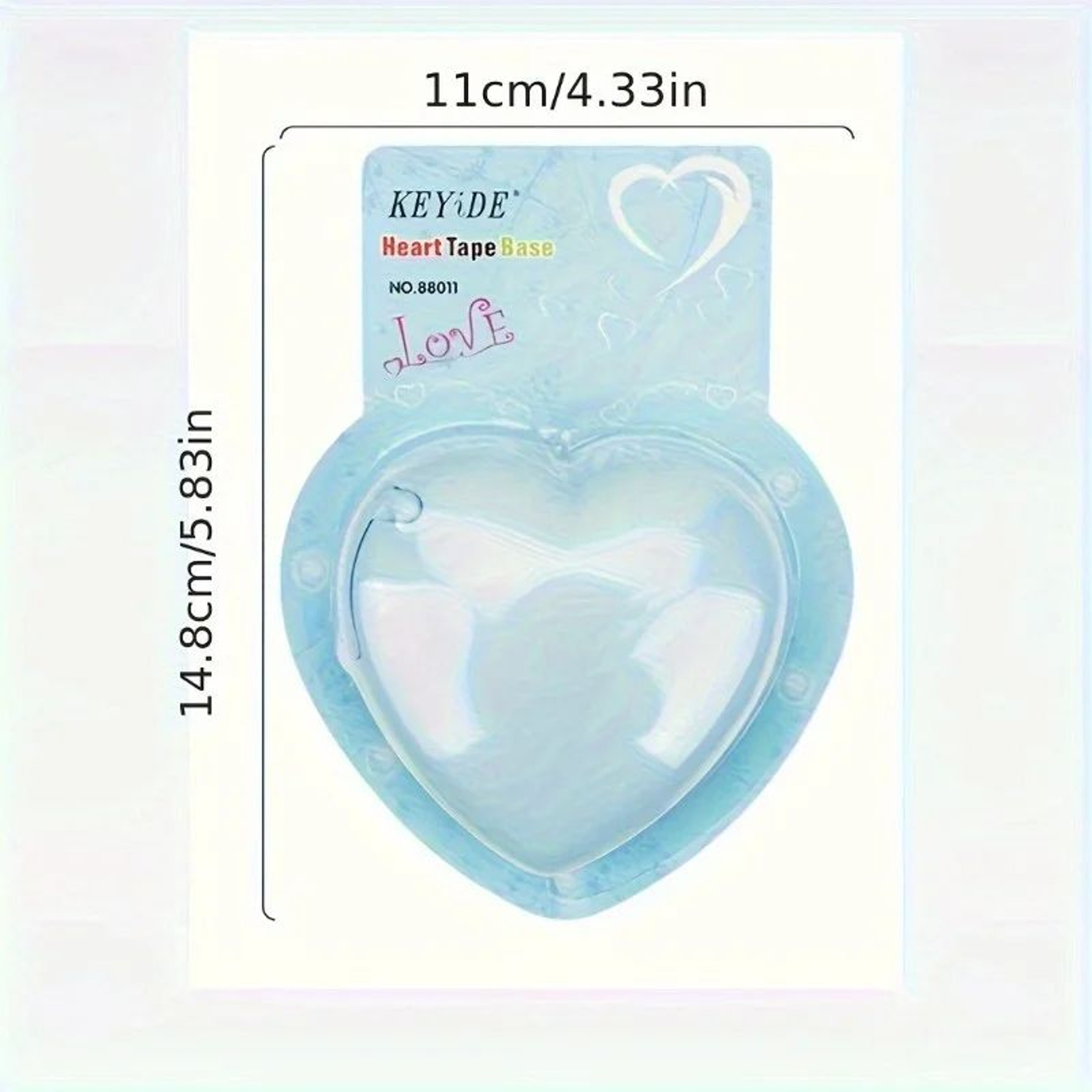 HeartShaped Portable Tape Dispenser With Invisible Tape  Cute Desk  School Tape Cutter 5