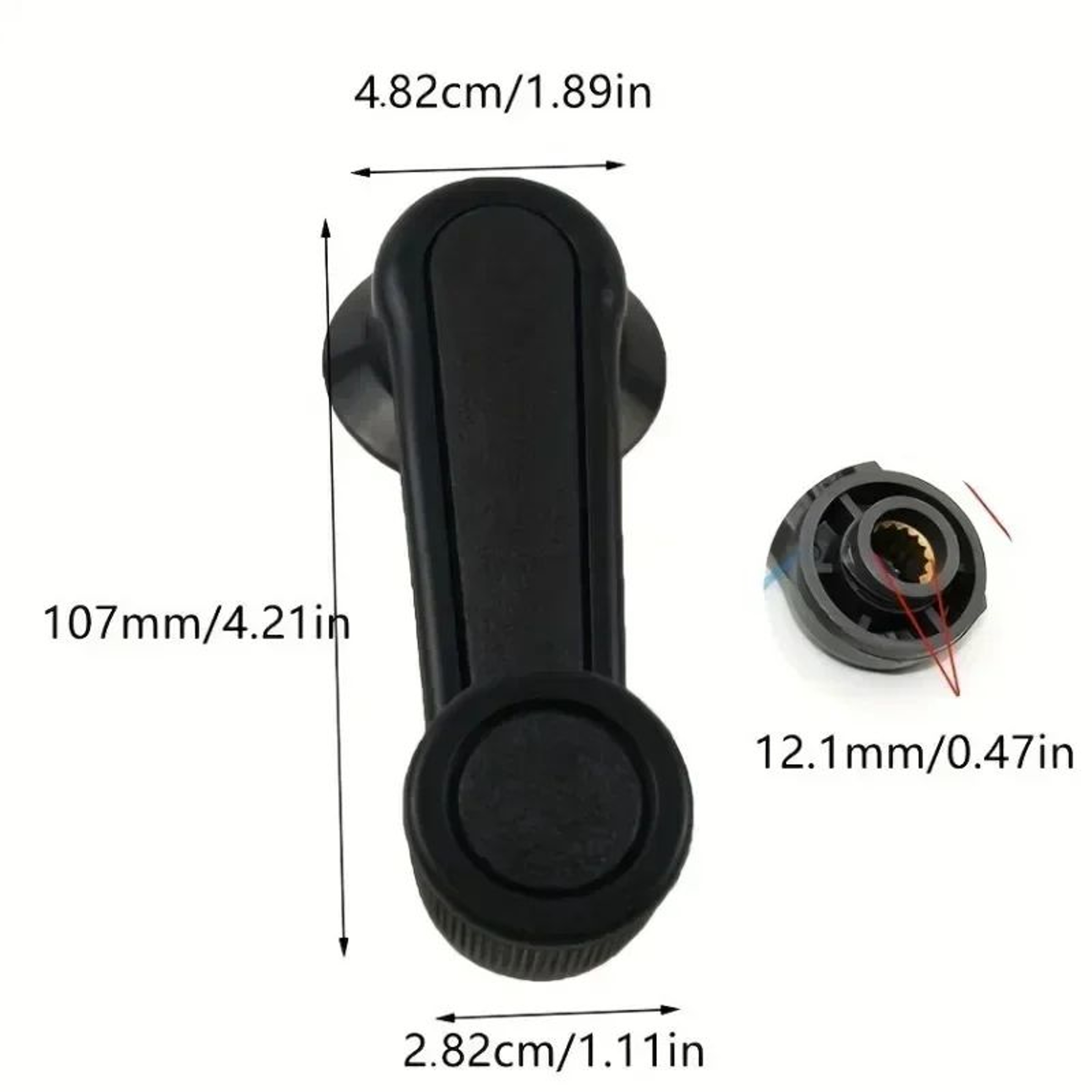 Universal Window Crank Handle Replacement For Manual Car Door Window Lifter Durable Fit 2