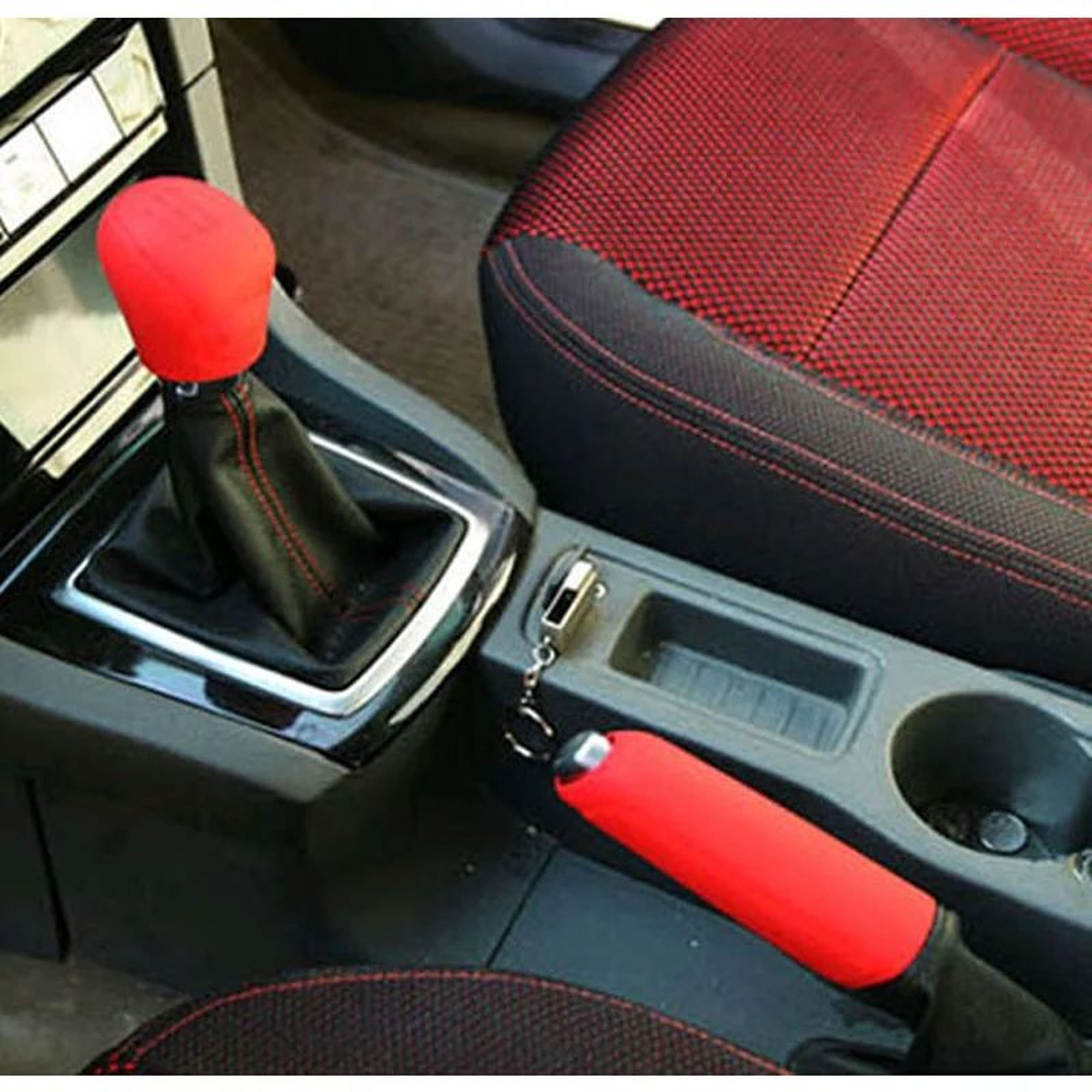 Universal Car Gear Shift  Handbrake Cover Set 2PCS  AntiSlip WearResistant Grip Sleeves 3
