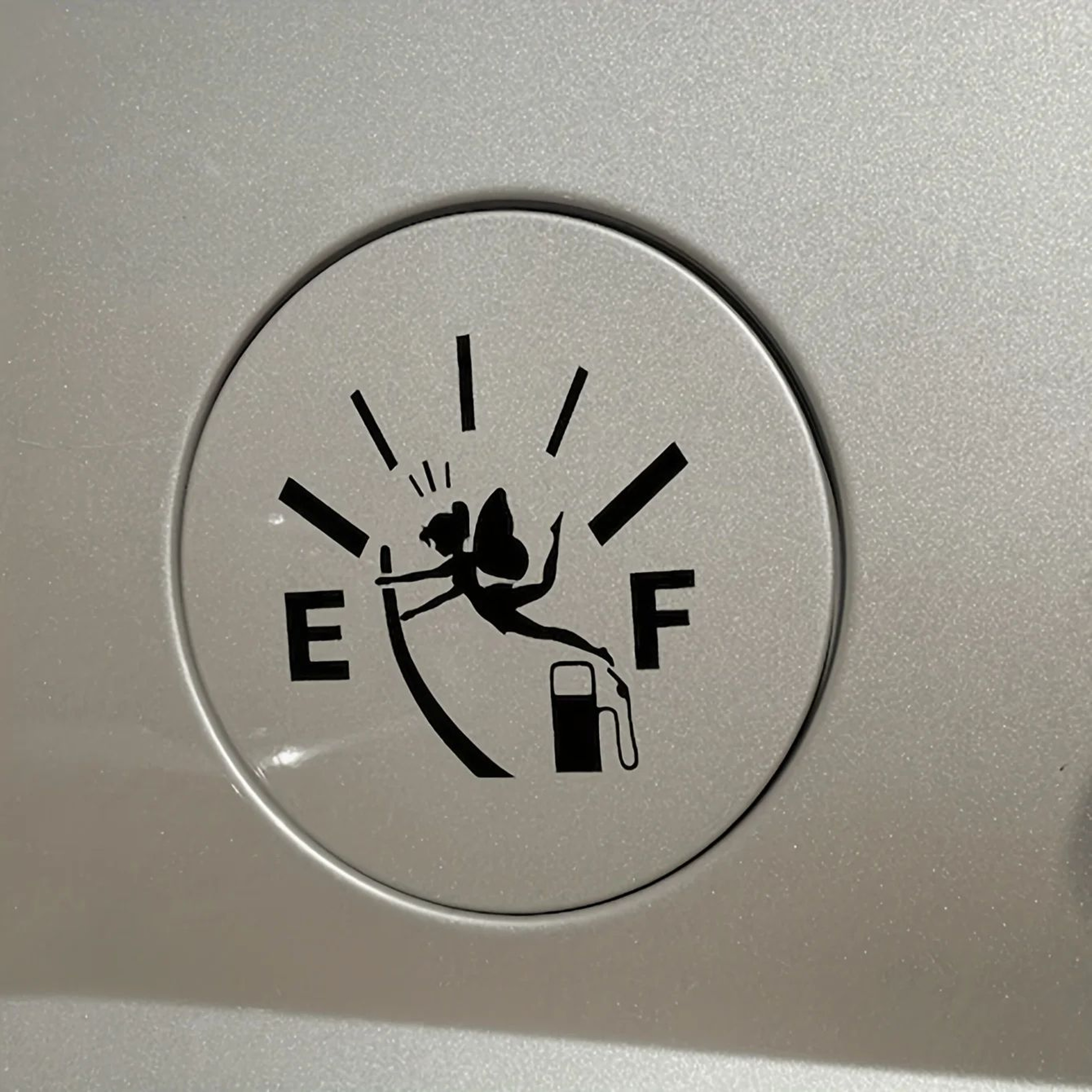 Fairy Fuel Tank Cap Sticker  Cute Car Gas Cap Decal Vinyl Waterproof Fuel Gauge Sticker 4