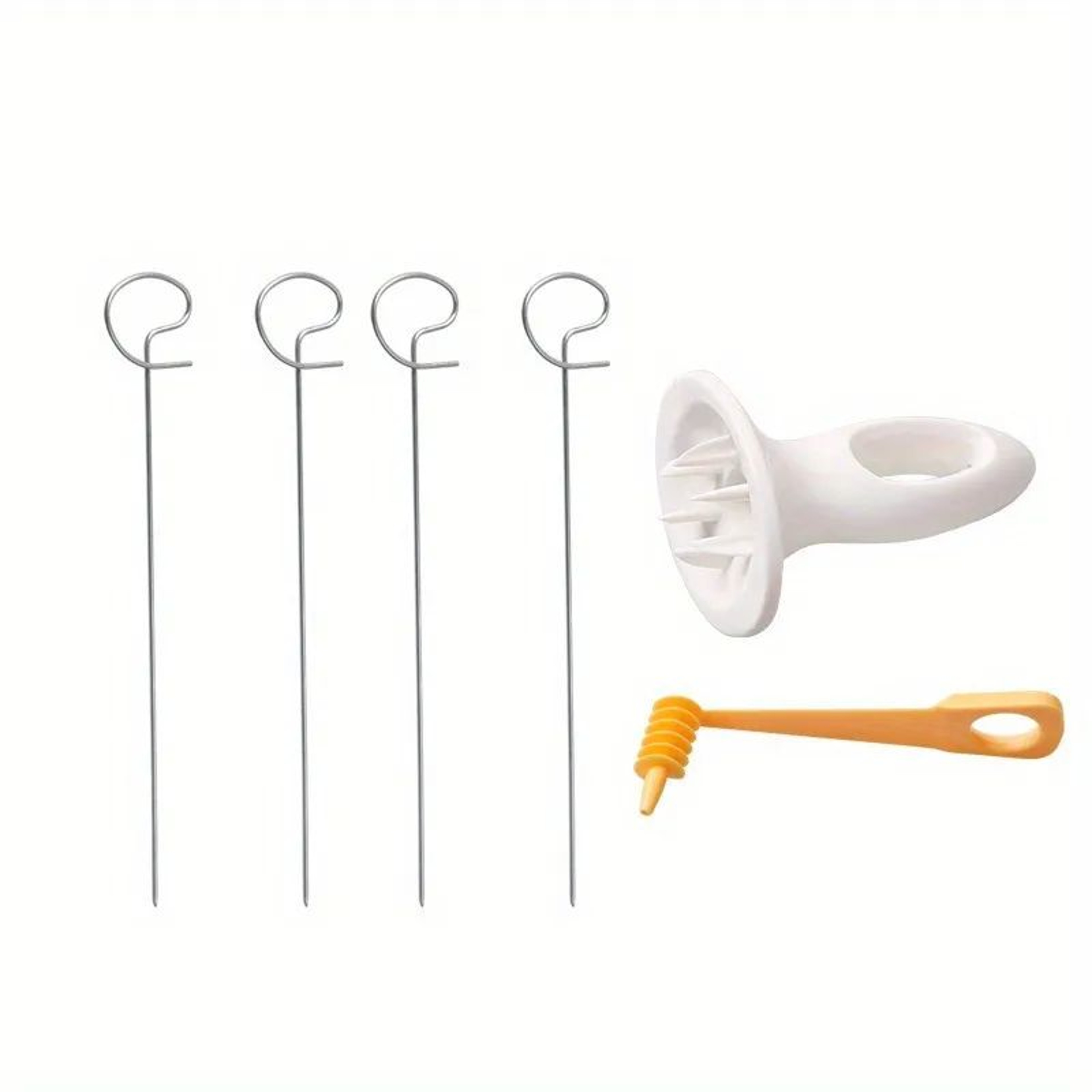 Campfire Spiral Potato Skewer Kit  6pc Potato Spiral Cutter  Campfire Potato Skewers Set For BBQ Sn 5
