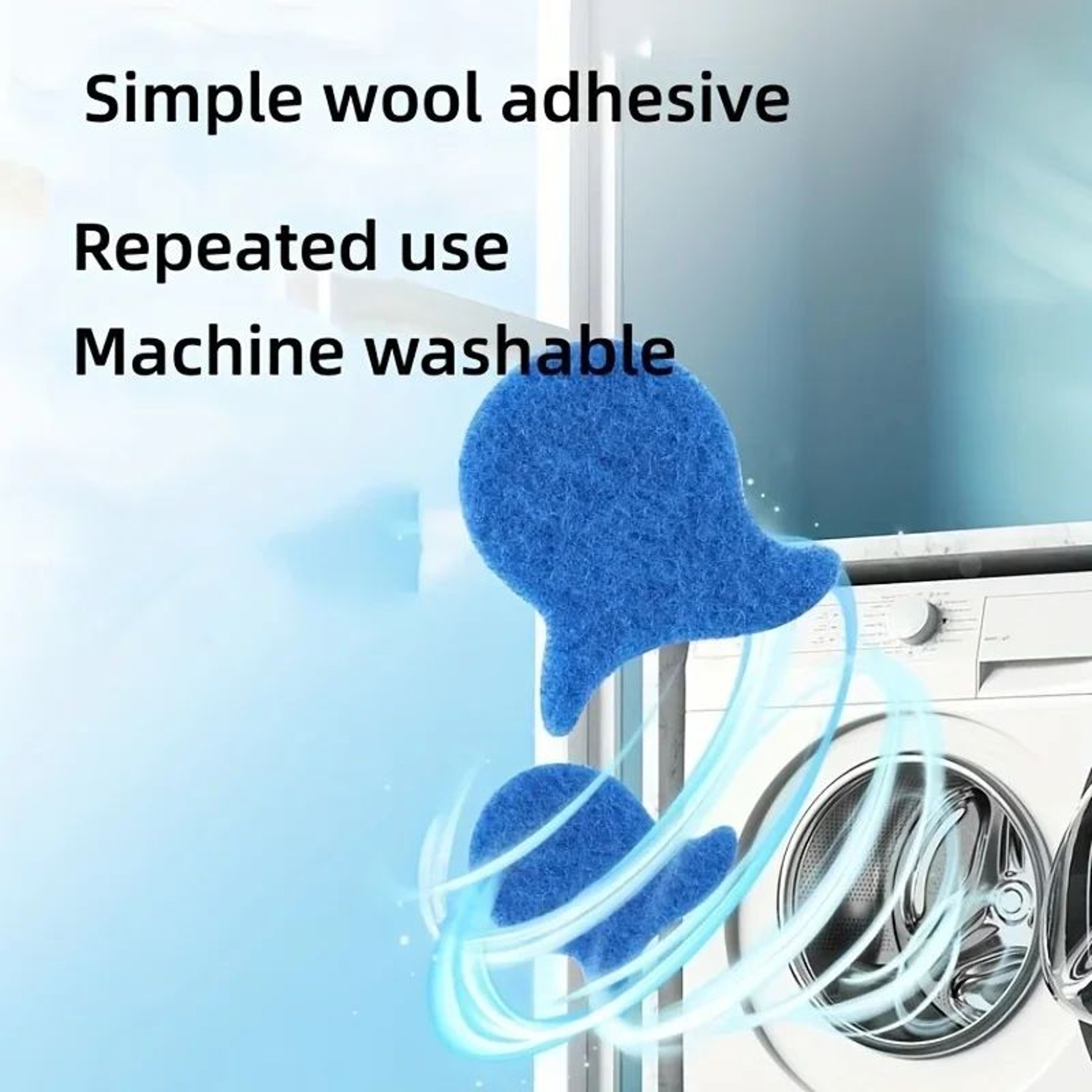 Washing Machine Lint Remover Reusable Adhesive Pet Hair Catcher 5Pack 0