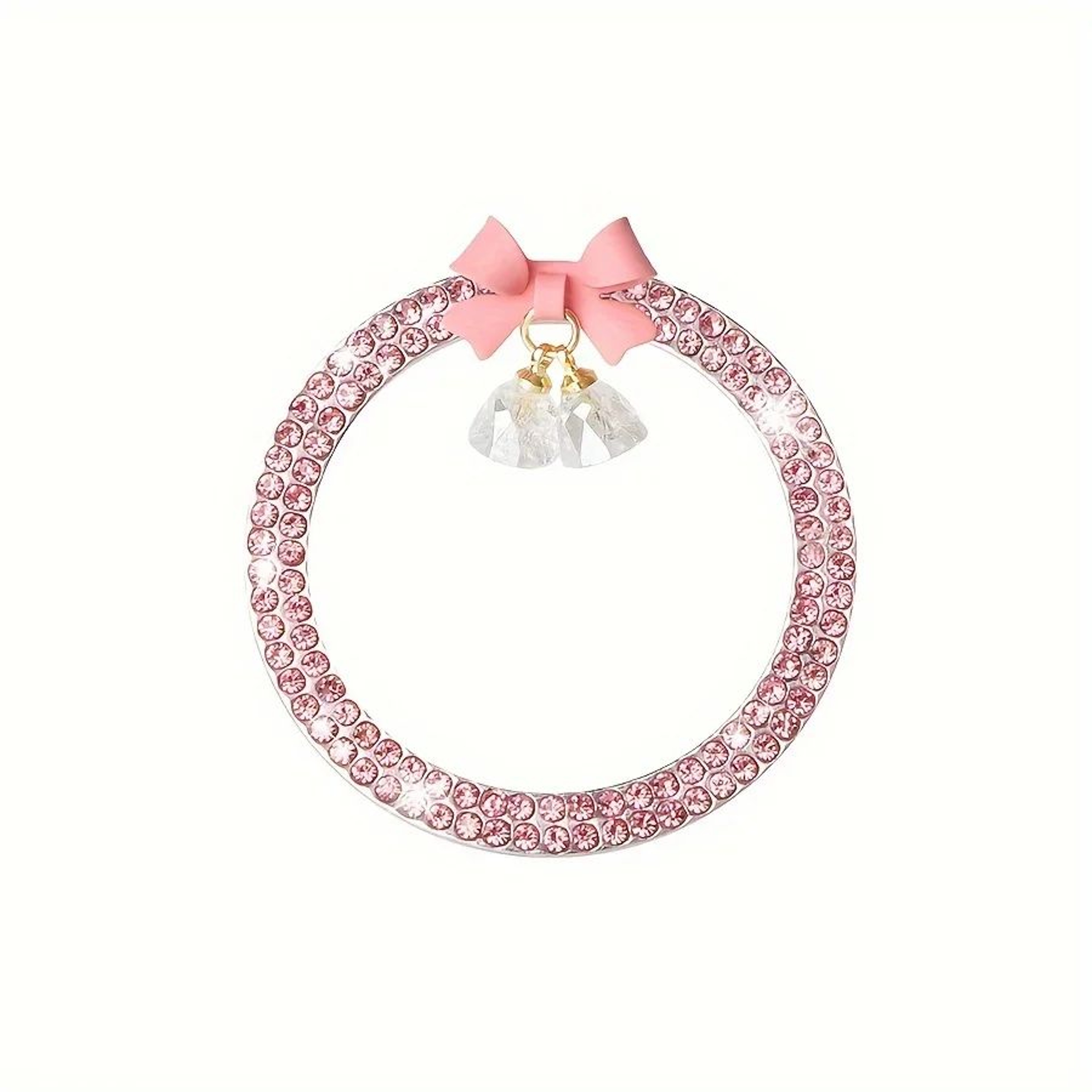 Rhinestone Car Start Button Cover Ring  Push Start Button Sticker For Scratch Protection  Luxury In 4