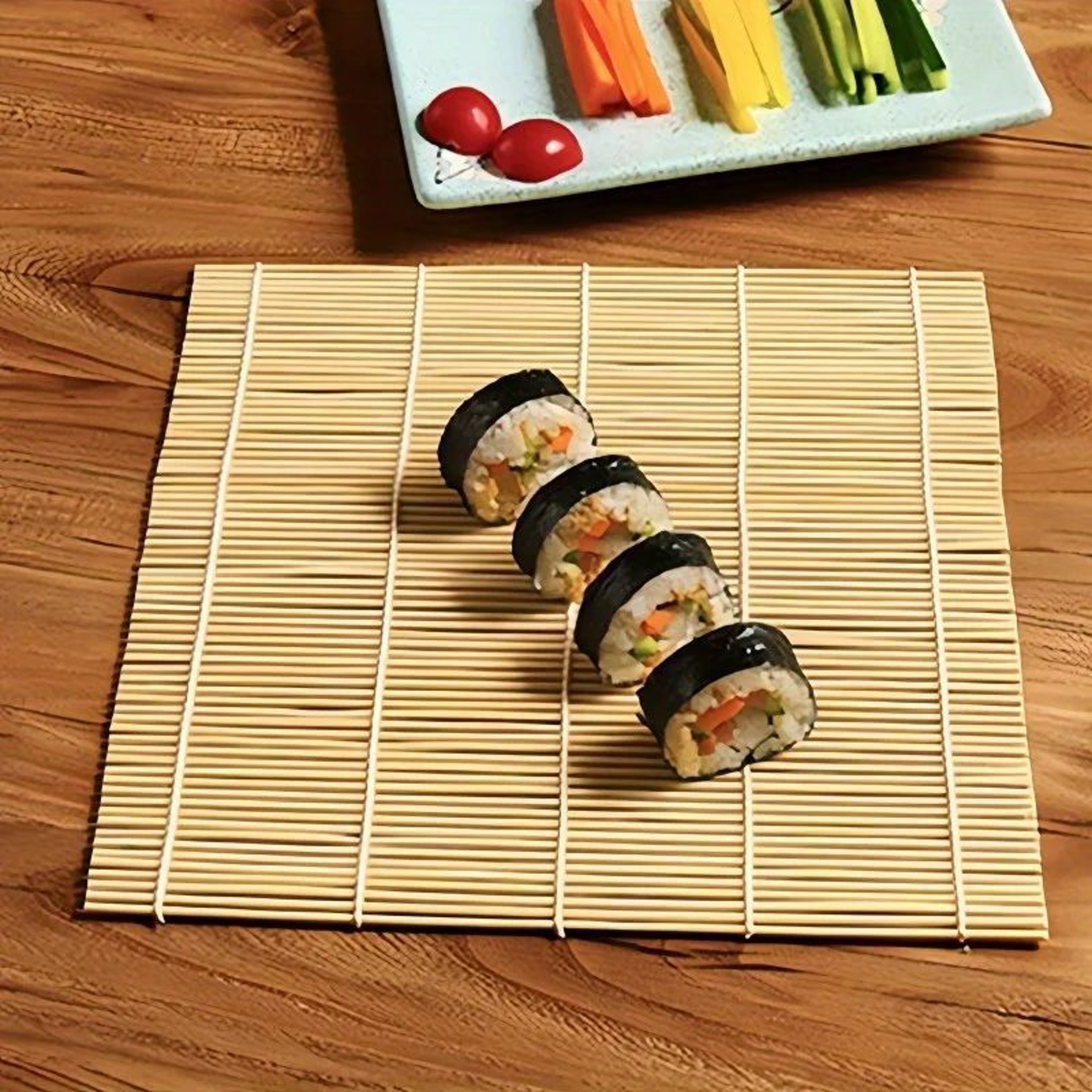 2Pack Bamboo Sushi Rolling Mat Set NonStick Bamboo Sushi Rolling Mat For Easy Homemade Sushi  Gimba 3