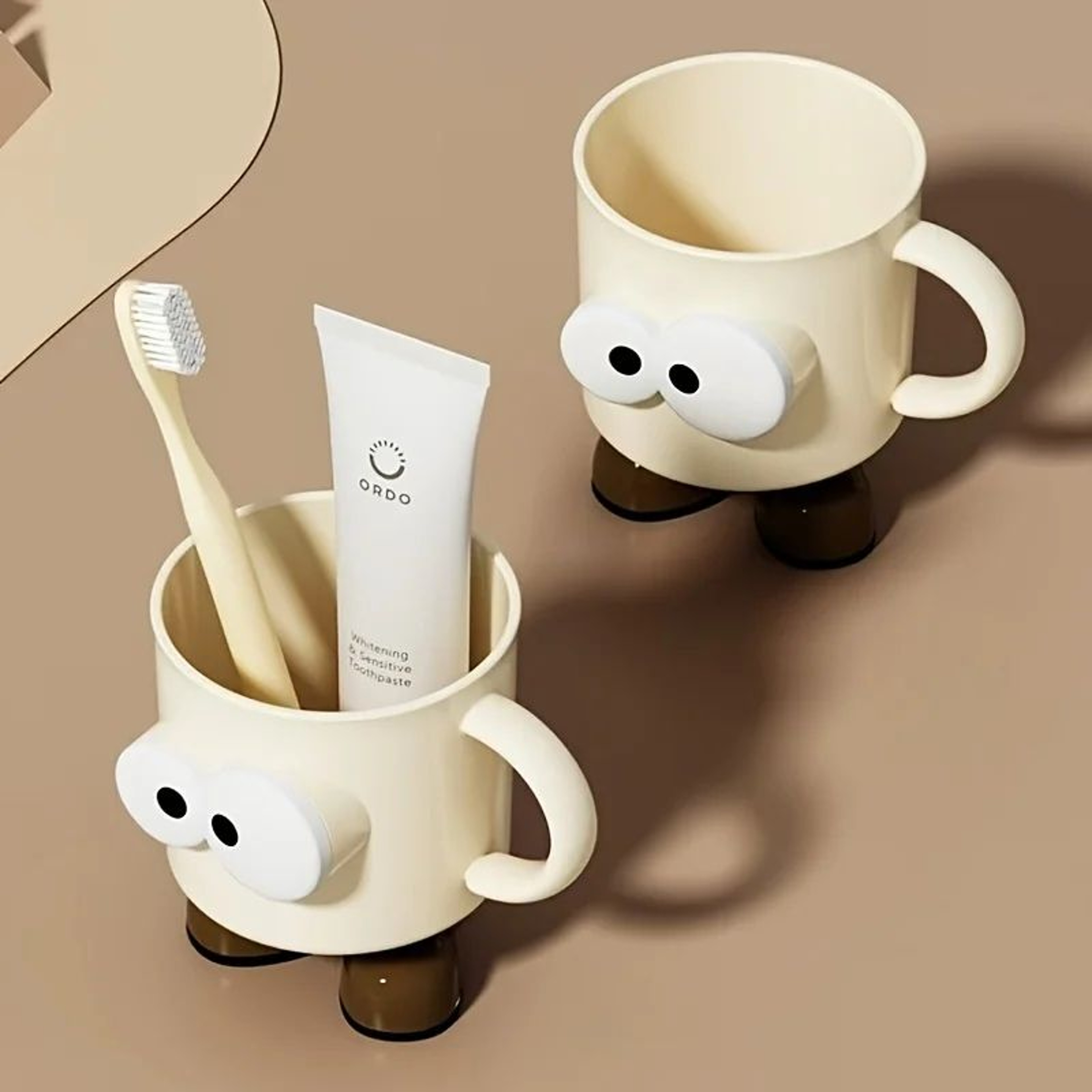 Cute Cartoon Couple Toothbrush Cup  NonSlip Bathroom Mouthwash Tumbler 0