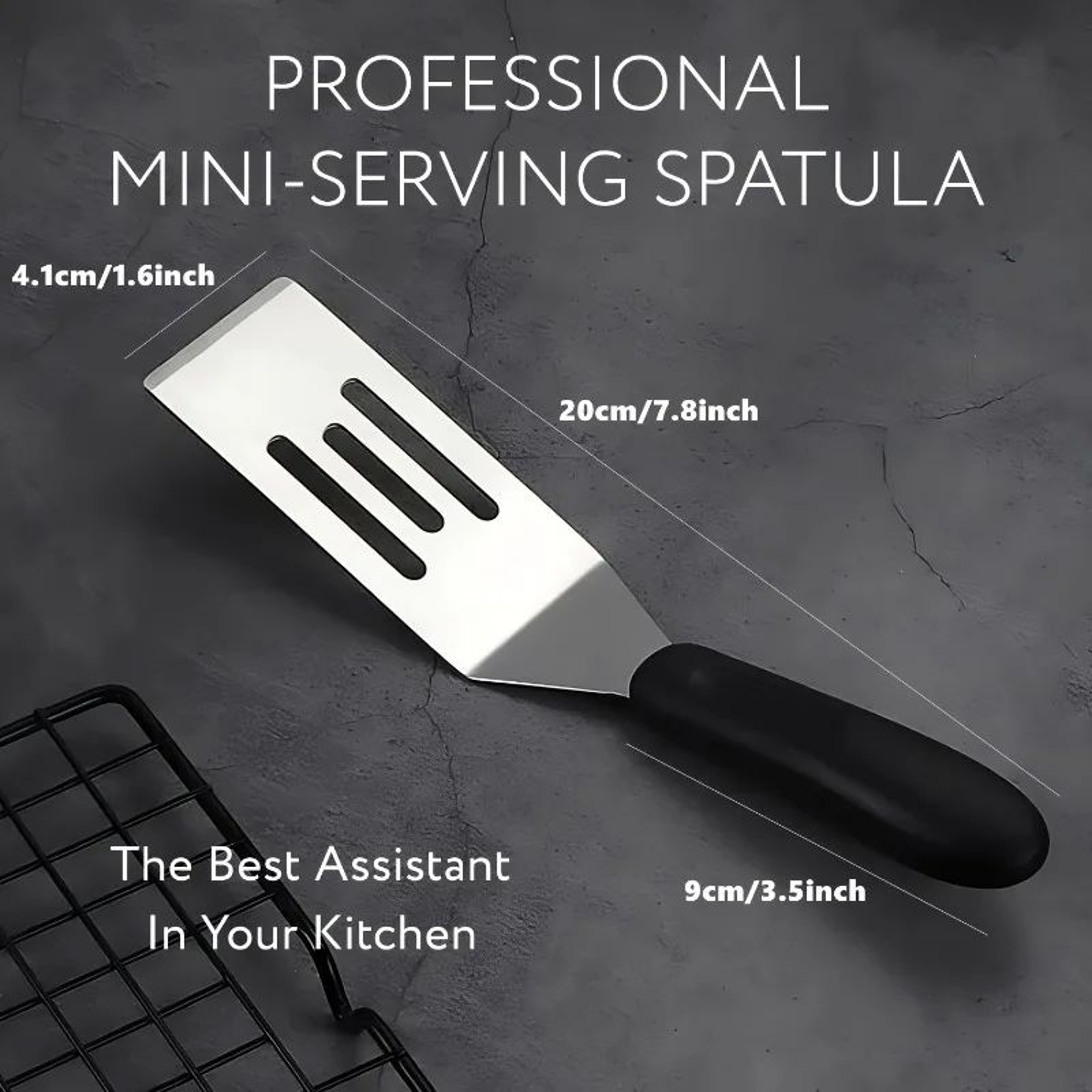 Mini Stainless Steel Brownie Spatula  Small Metal Serving  Cooking Turner For Cookies Lasagna And D 0