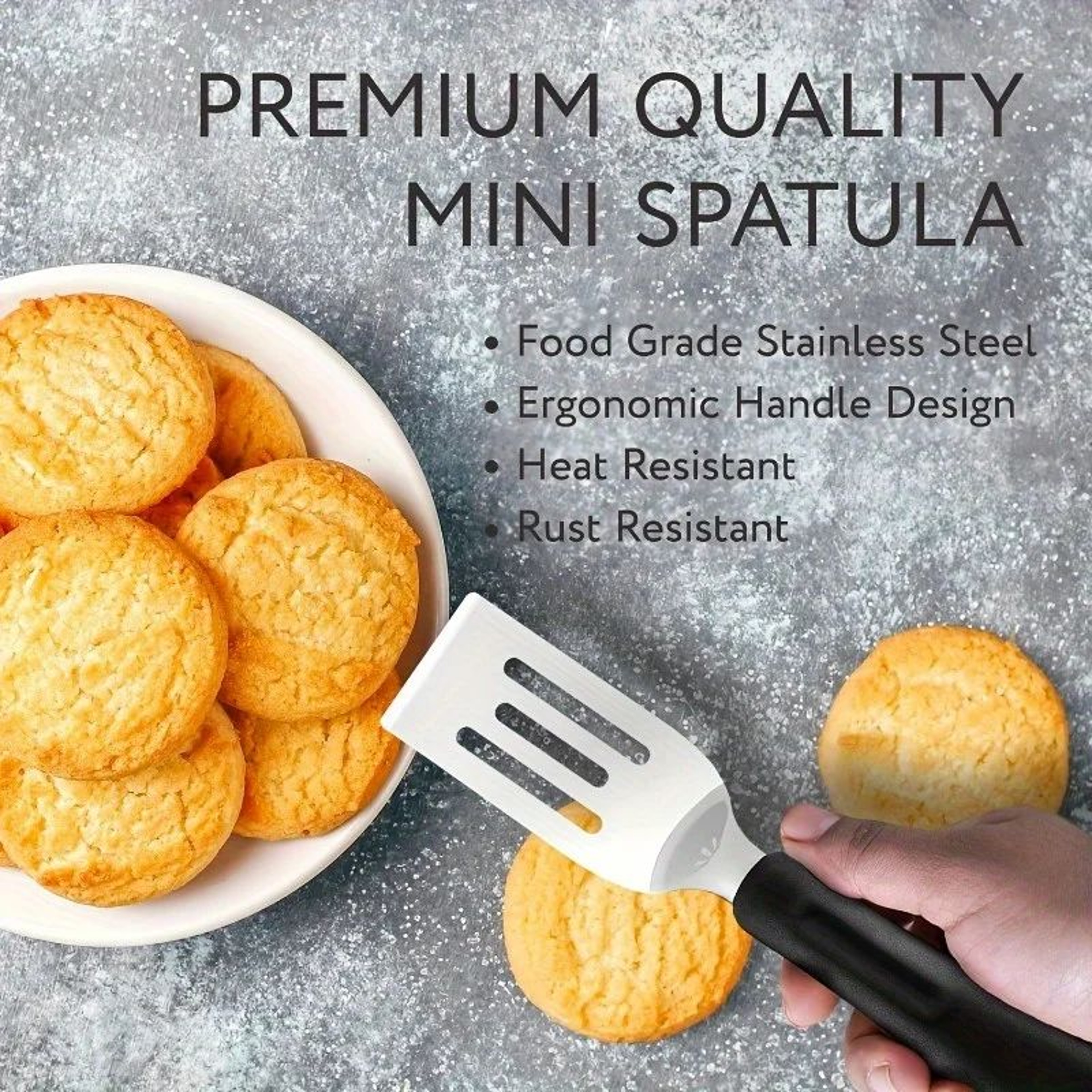 Mini Stainless Steel Brownie Spatula  Small Metal Serving  Cooking Turner For Cookies Lasagna And D 4