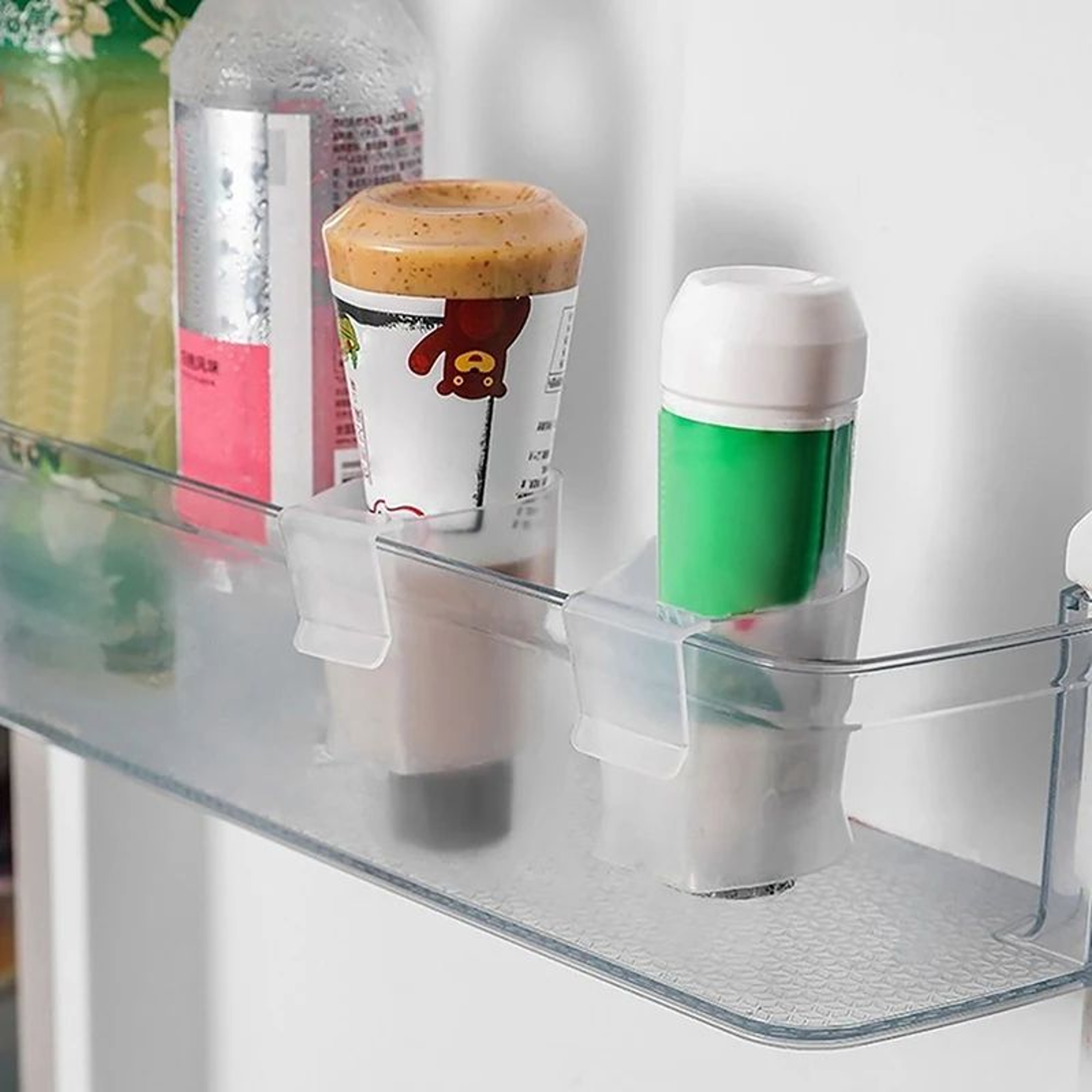 2Pack Adjustable Refrigerator Door Organizer Racks For Seasoning Bottles 2