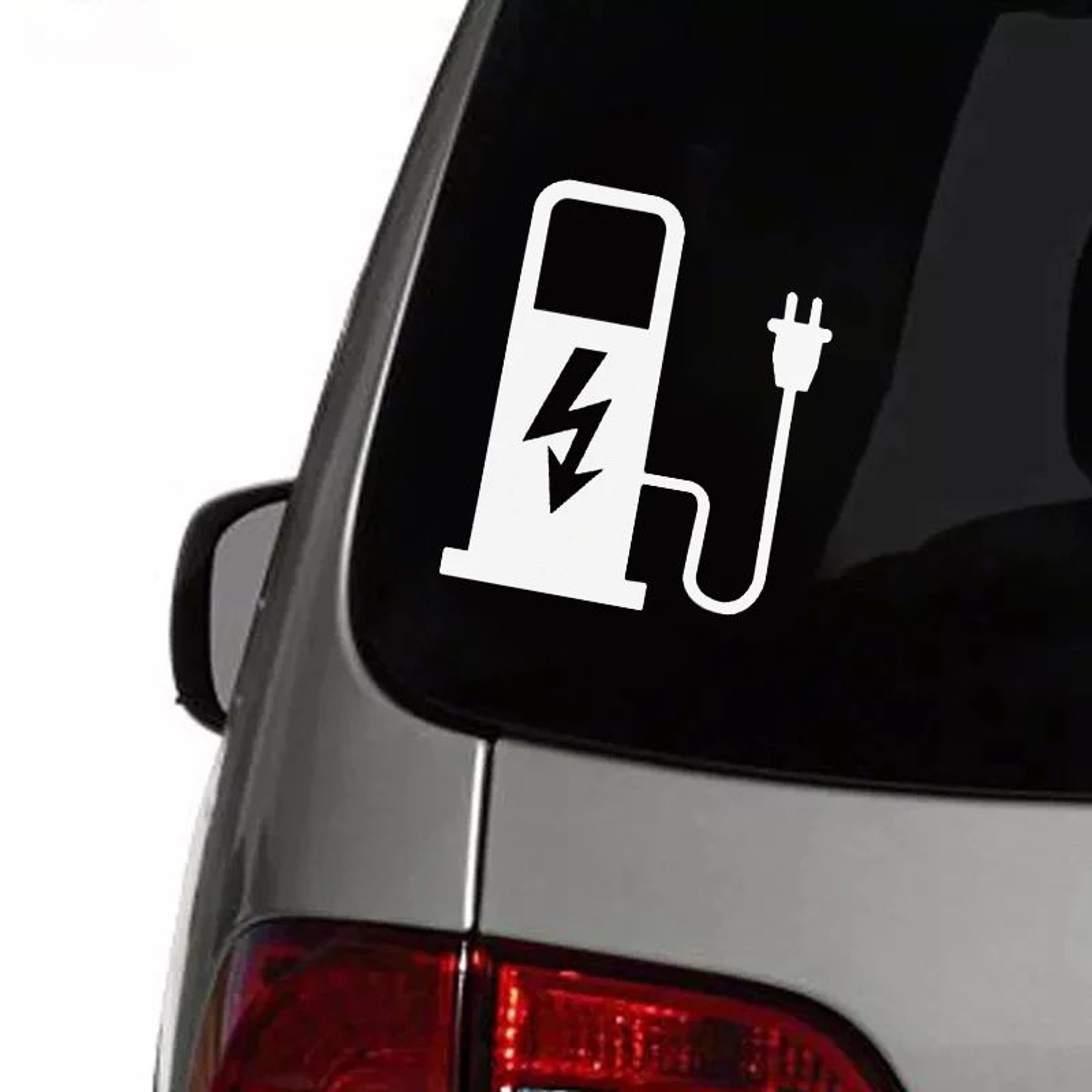 EV Battery Charger Funny Electric Vehicle Sticker  Reflective EV Decal For Car Truck  Charging Port 3