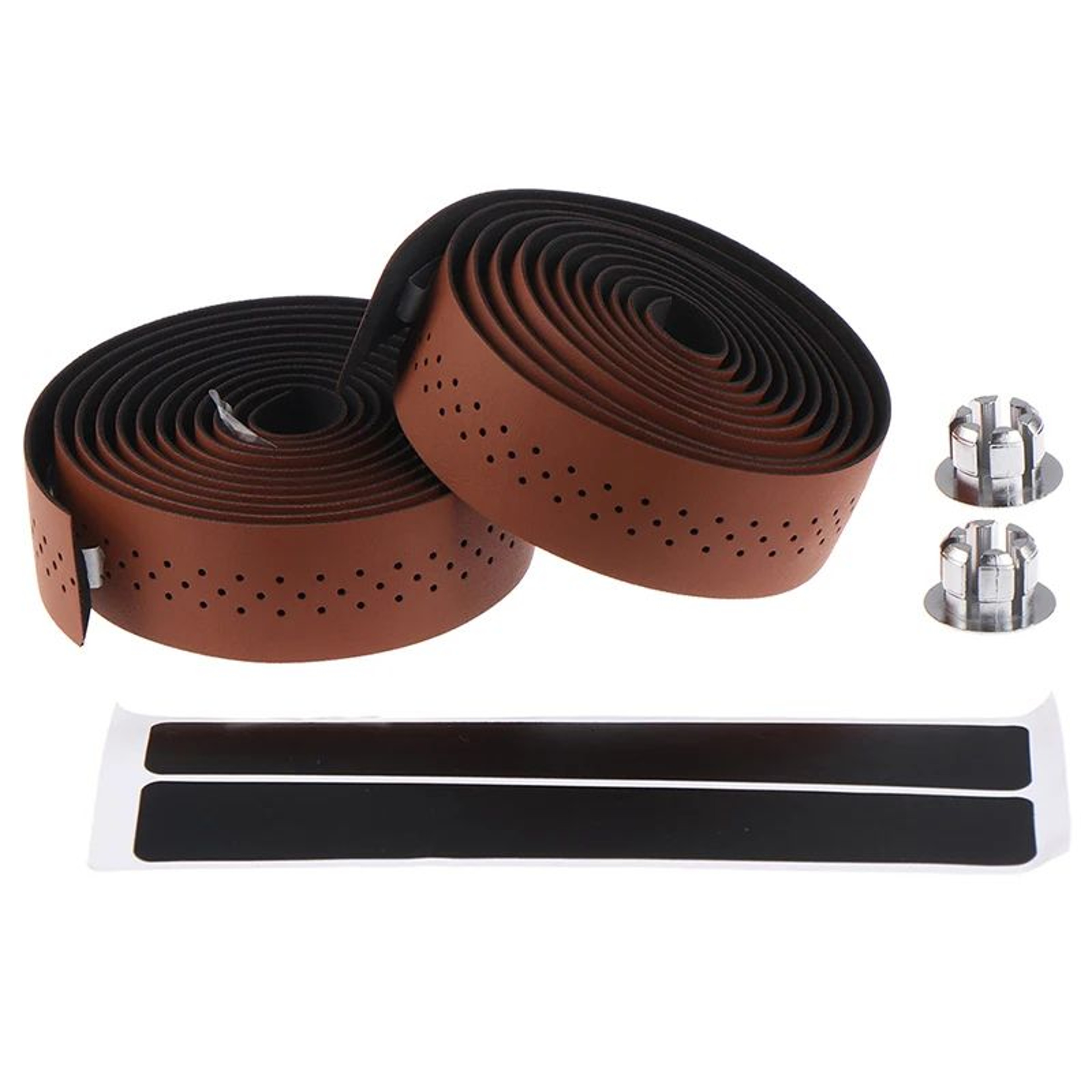 Perforated PU Leather Road Bike Handlebar Tape  AntiSlip Breathable ShockAbsorbing Wrap 6