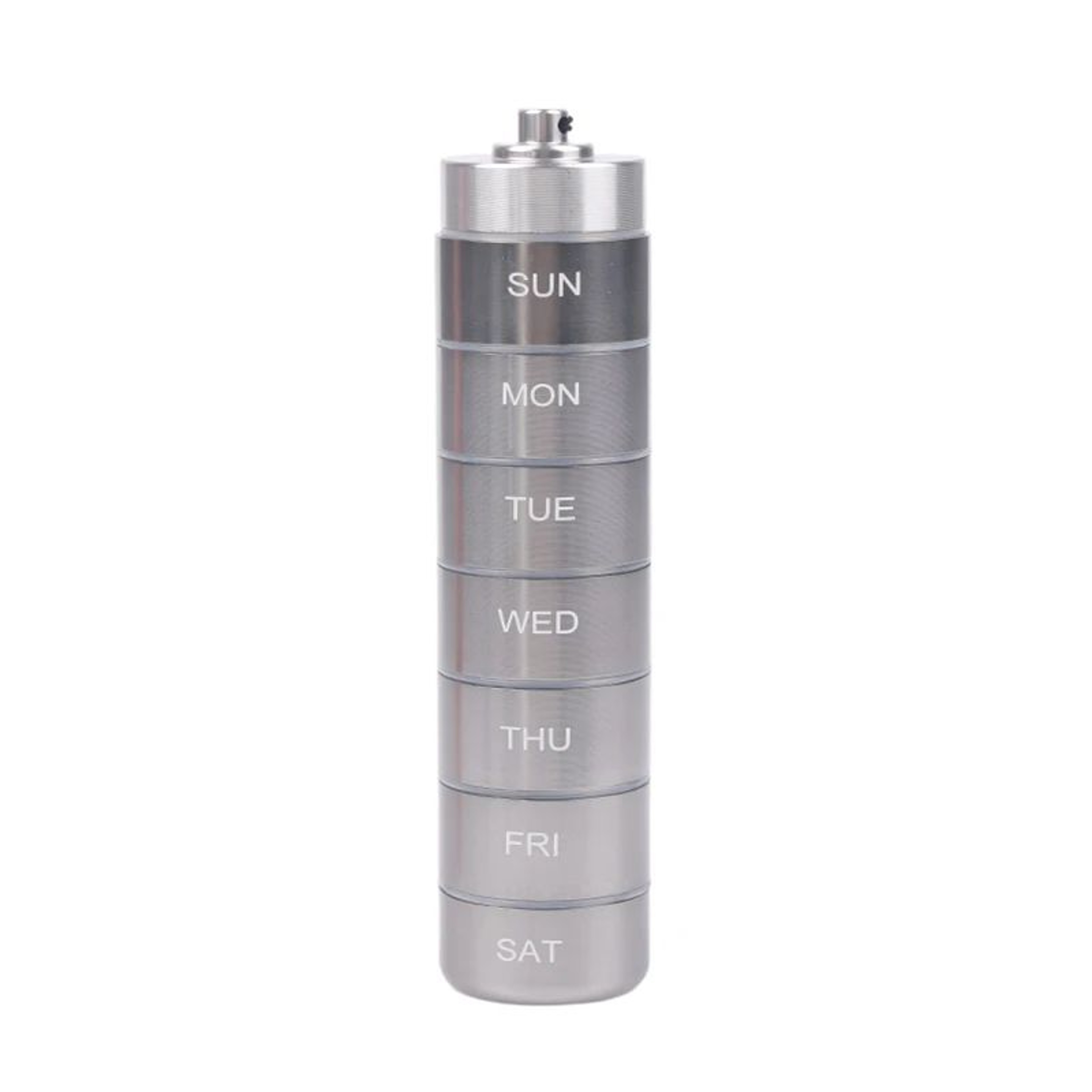 Waterproof Aluminum Mini Pill Box Keychain  Portable Travel Pill Container  Vitamin Holder 12