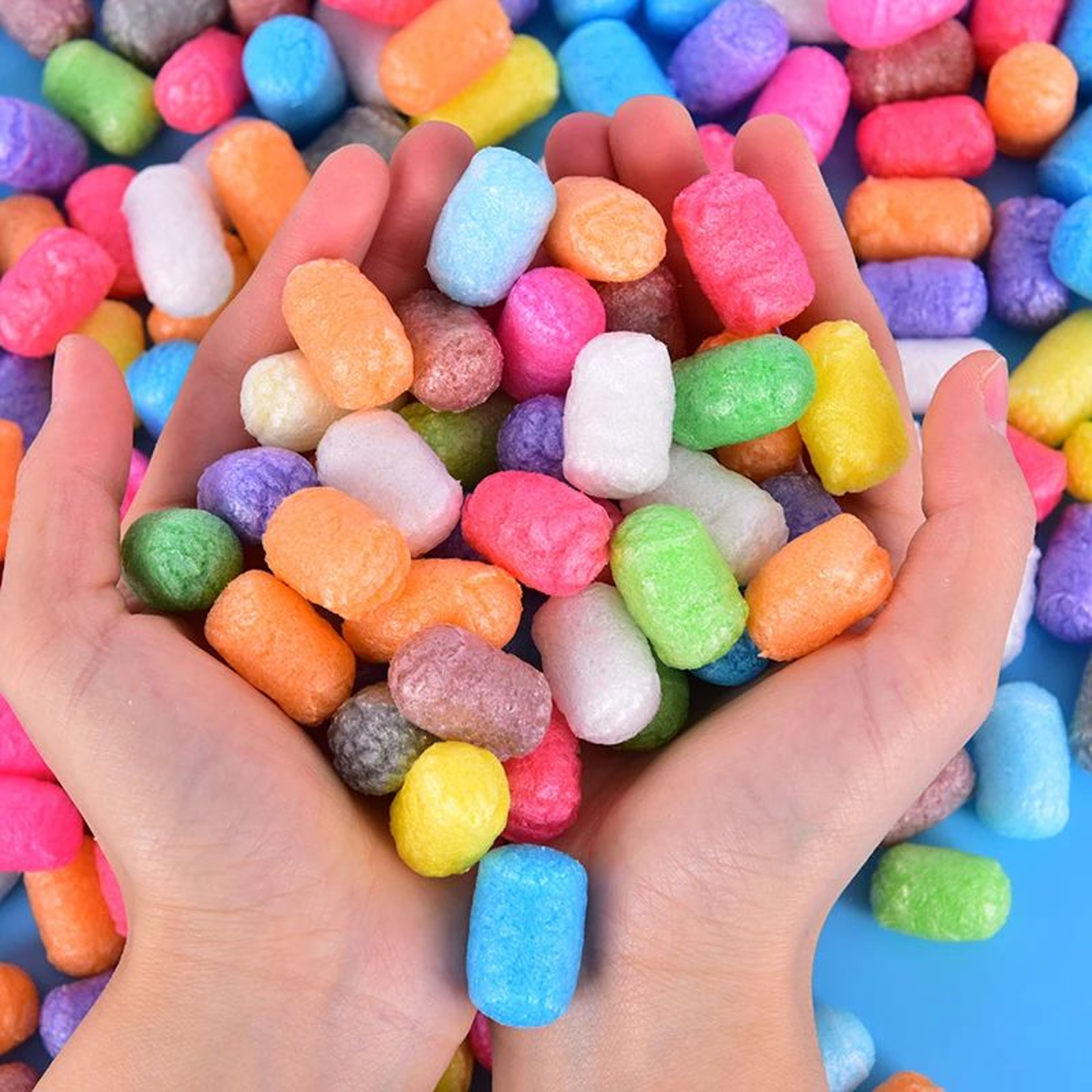 500Piece Magic Corn Building Blocks Set WaterActivated Corn Starch Craft Kit For Kids 4