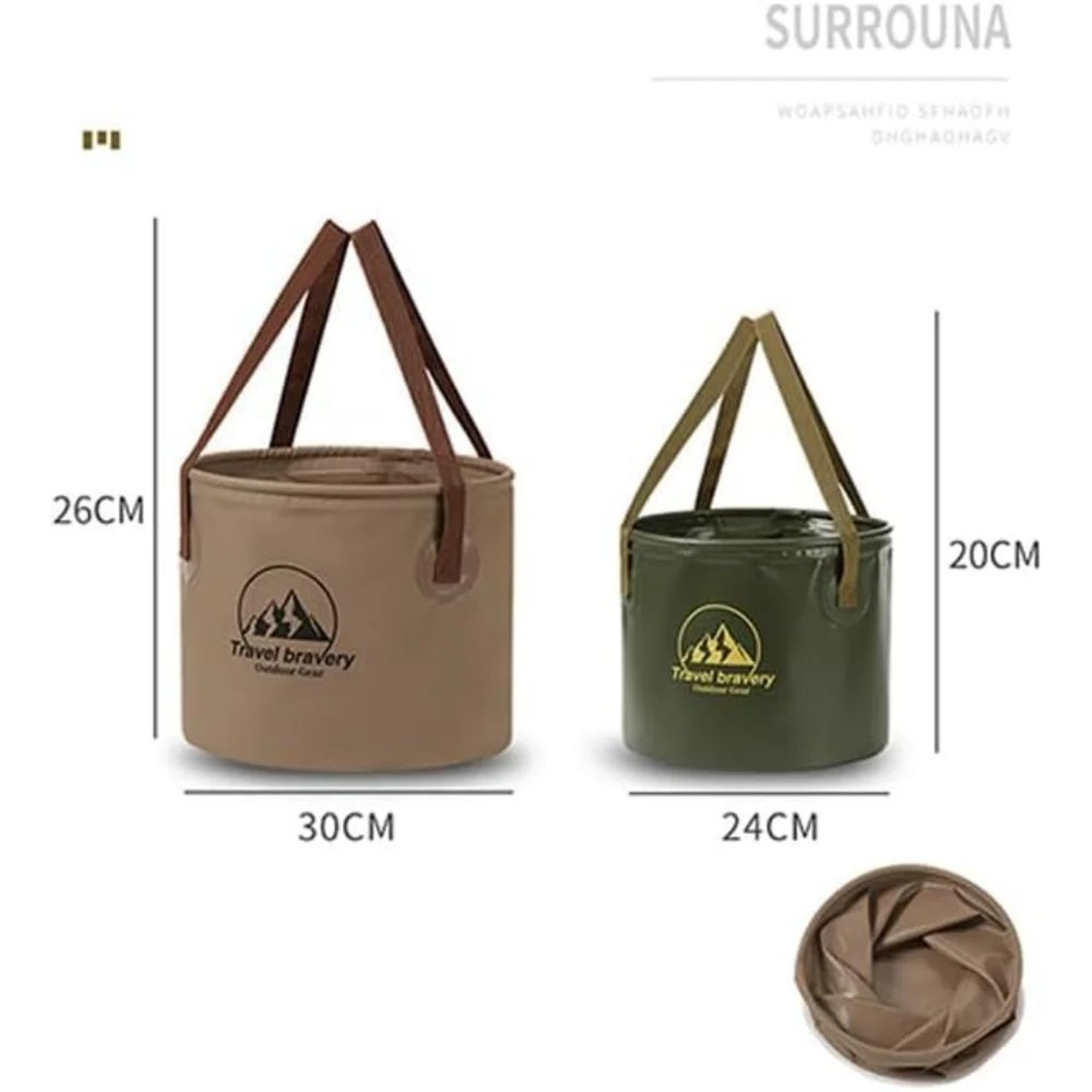 Collapsible 10L20L Camping Bucket  Portable Travel Bucket For Fishing Washing  Outdoor Storage 1