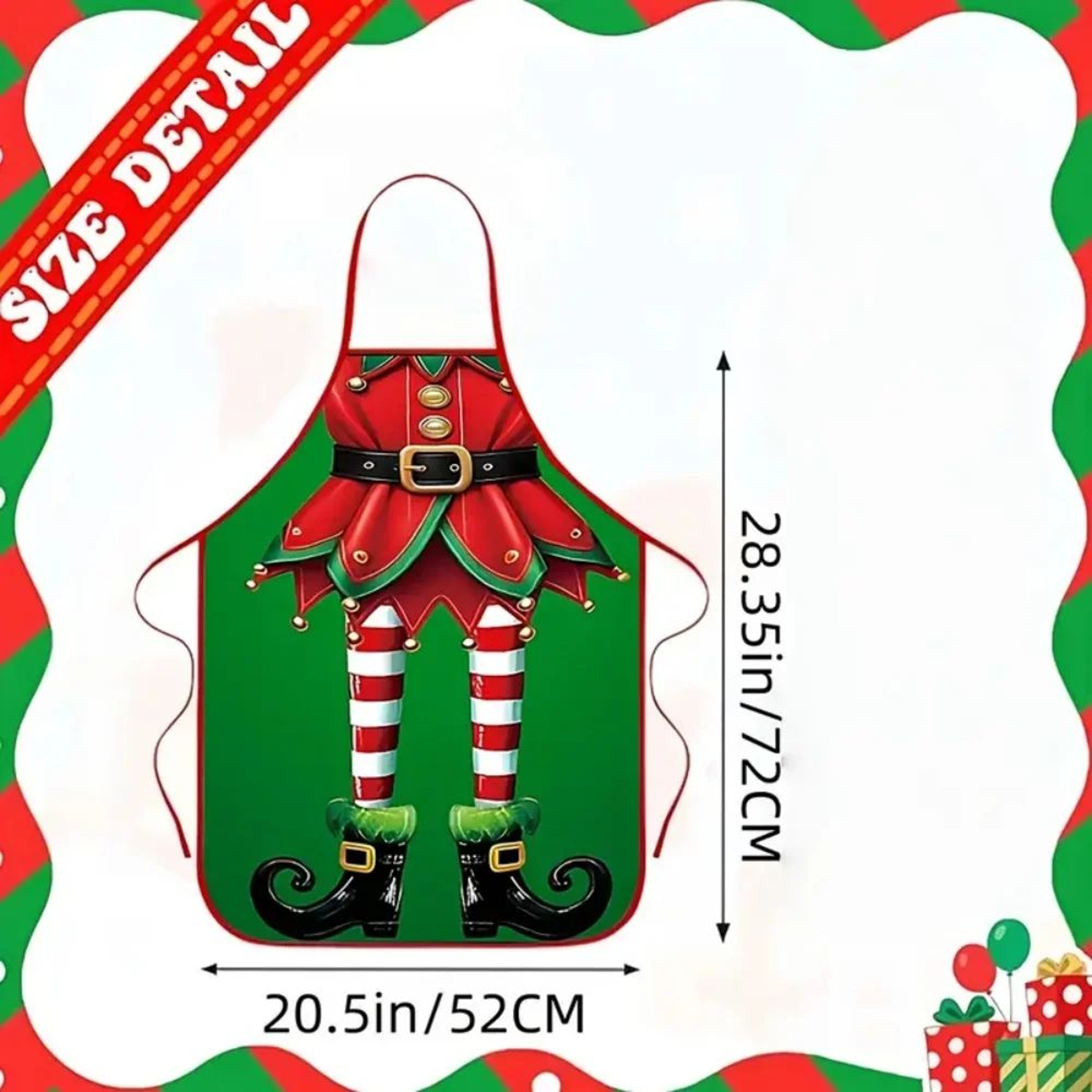 Santa Claus Waterproof Kitchen Apron  Funny Christmas Apron For Cooking Baking  BBQ 1