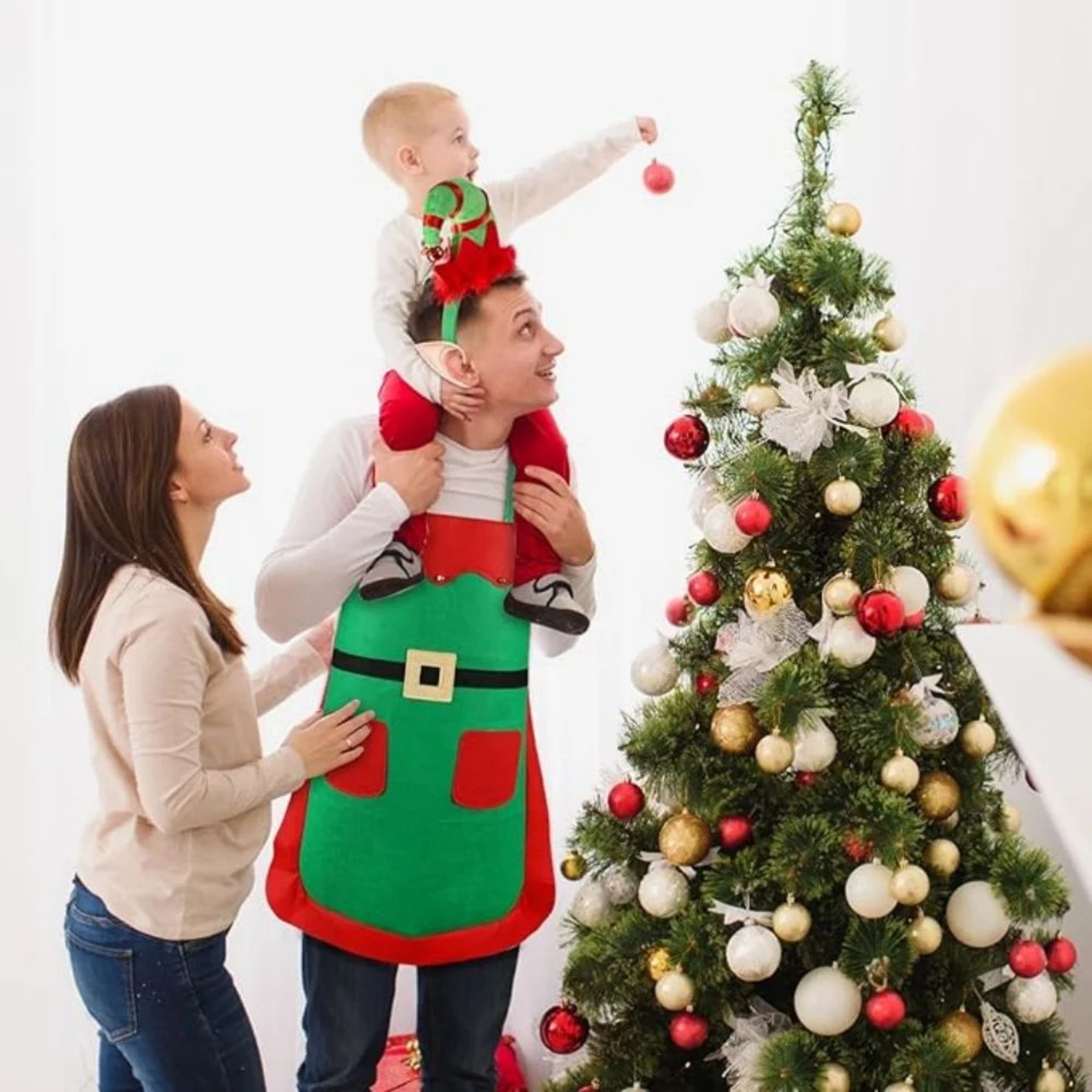 Santa Claus Waterproof Kitchen Apron  Funny Christmas Apron For Cooking Baking  BBQ 3