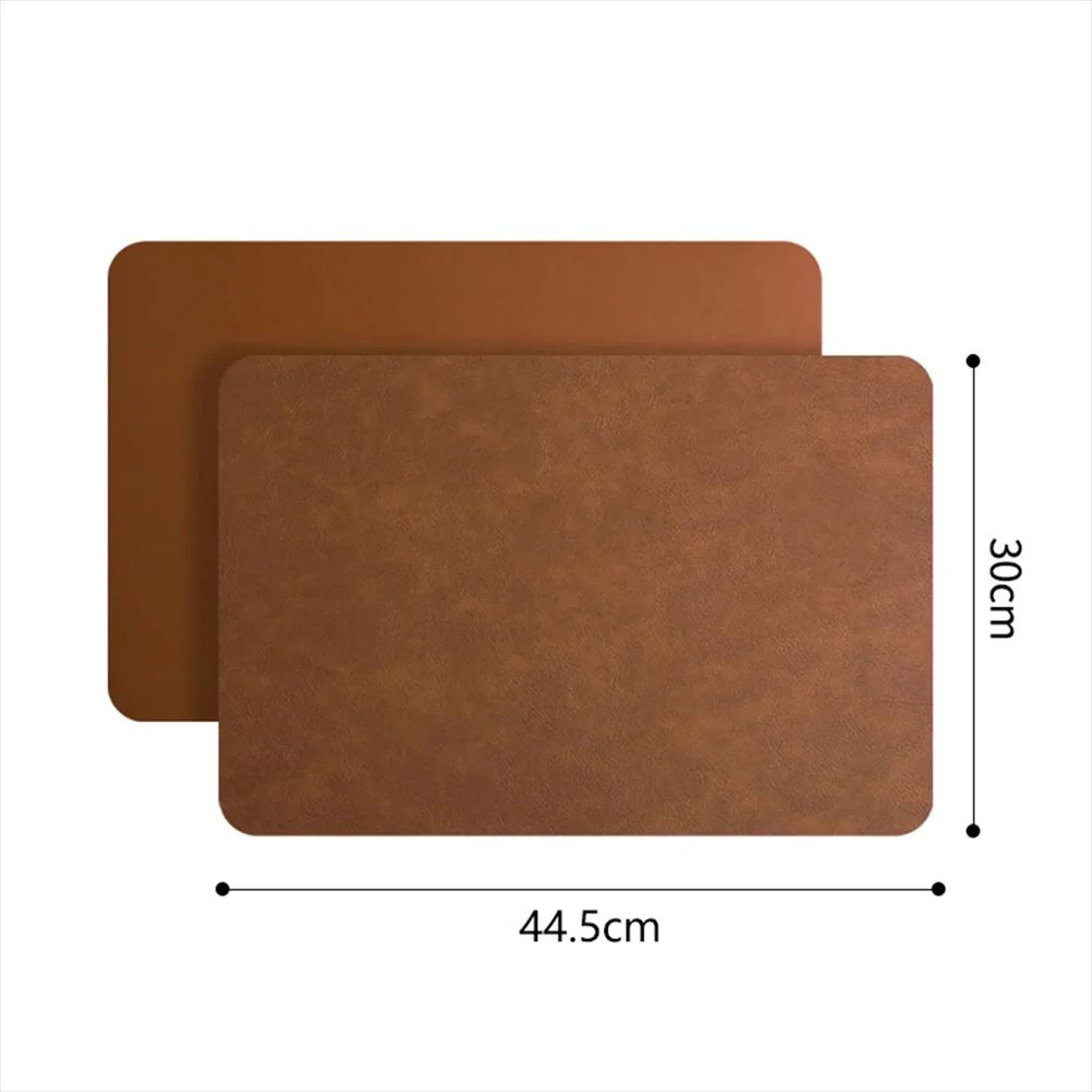 Cowhide Faux Leather Placemats Set  Heat Resistant Waterproof NonSlip Table Mats For Dining  Kitche 1