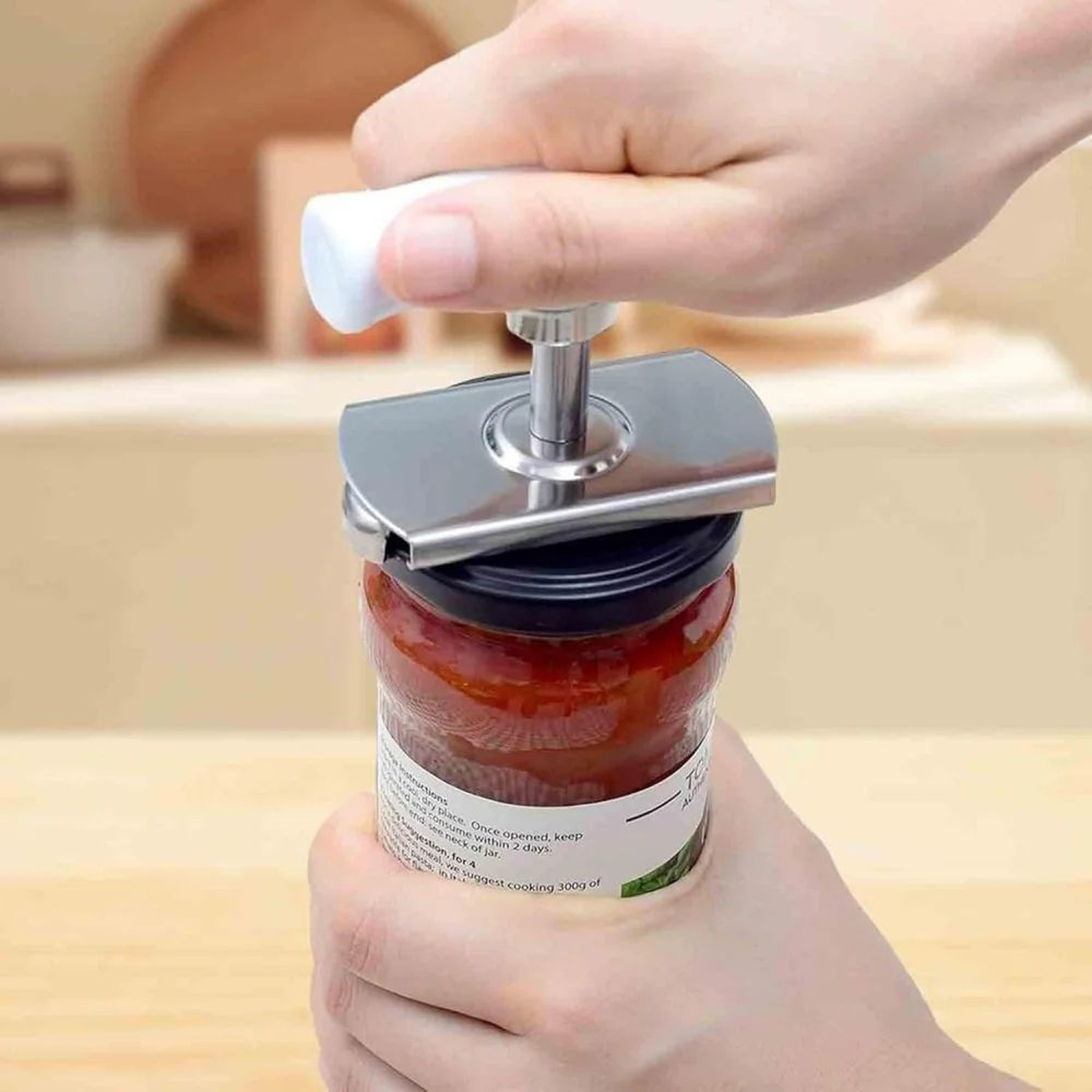 Stainless Steel Adjustable Jar Opener  Bottle Cap Opener LaborSaving Lid Grip Tool For Easy TwistOf 2