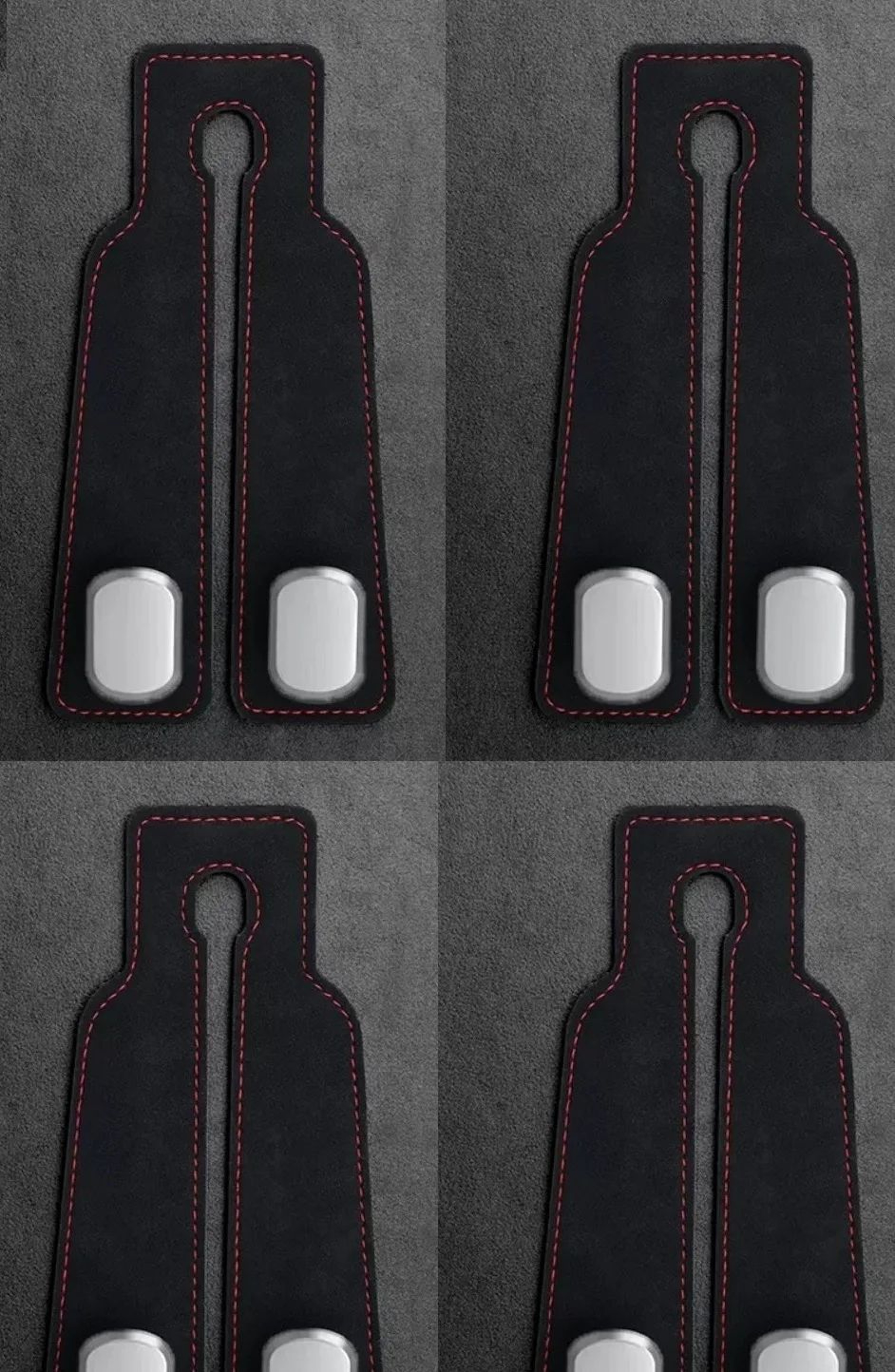 Premium Leather Car Headrest Hook Organizer  SpaceSaving Purse  Grocery Bag Hanger 12