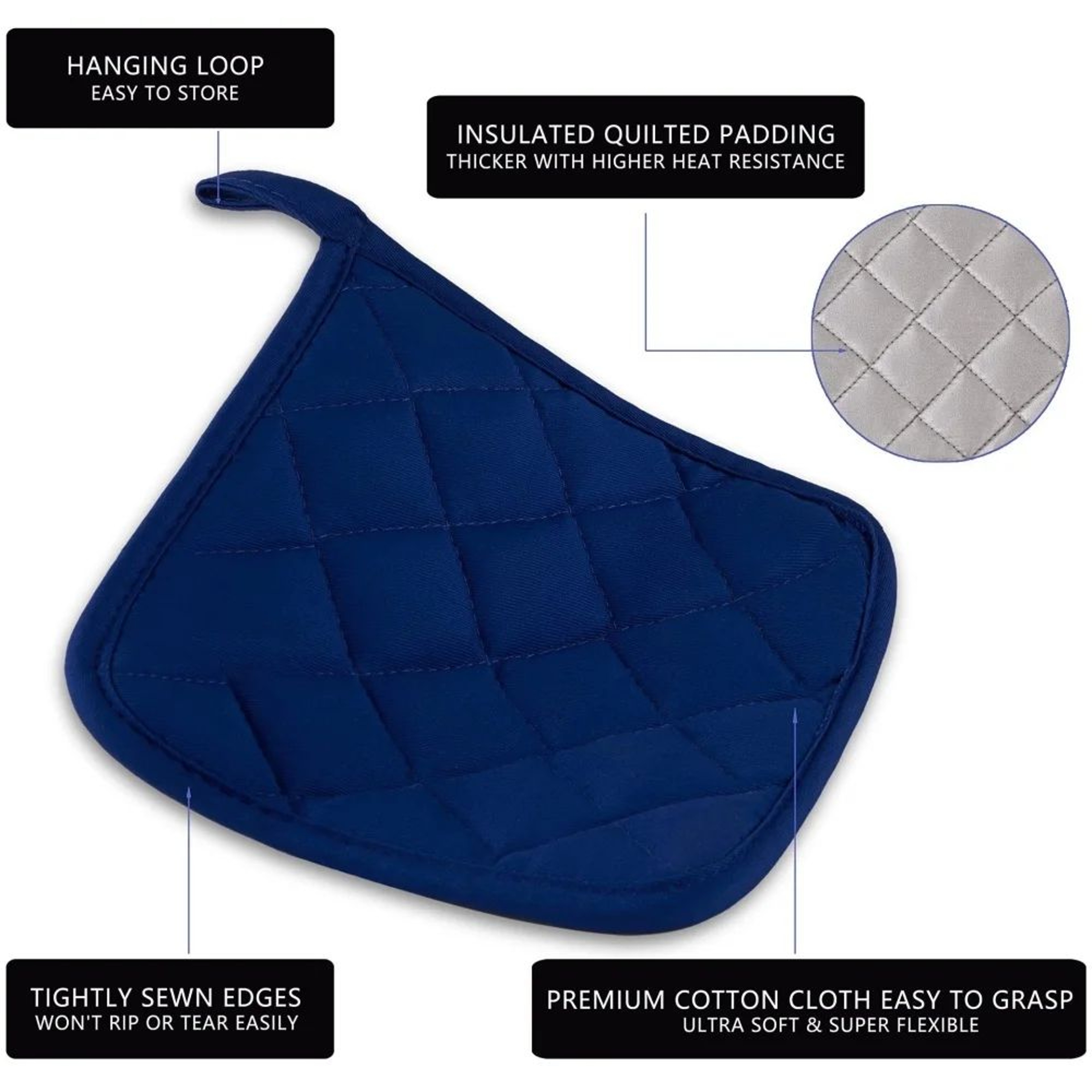 Cotton Heat Resistant Pot Holder  Trivet Pad  Machine Washable Hot Pads For Cooking  Baking 2