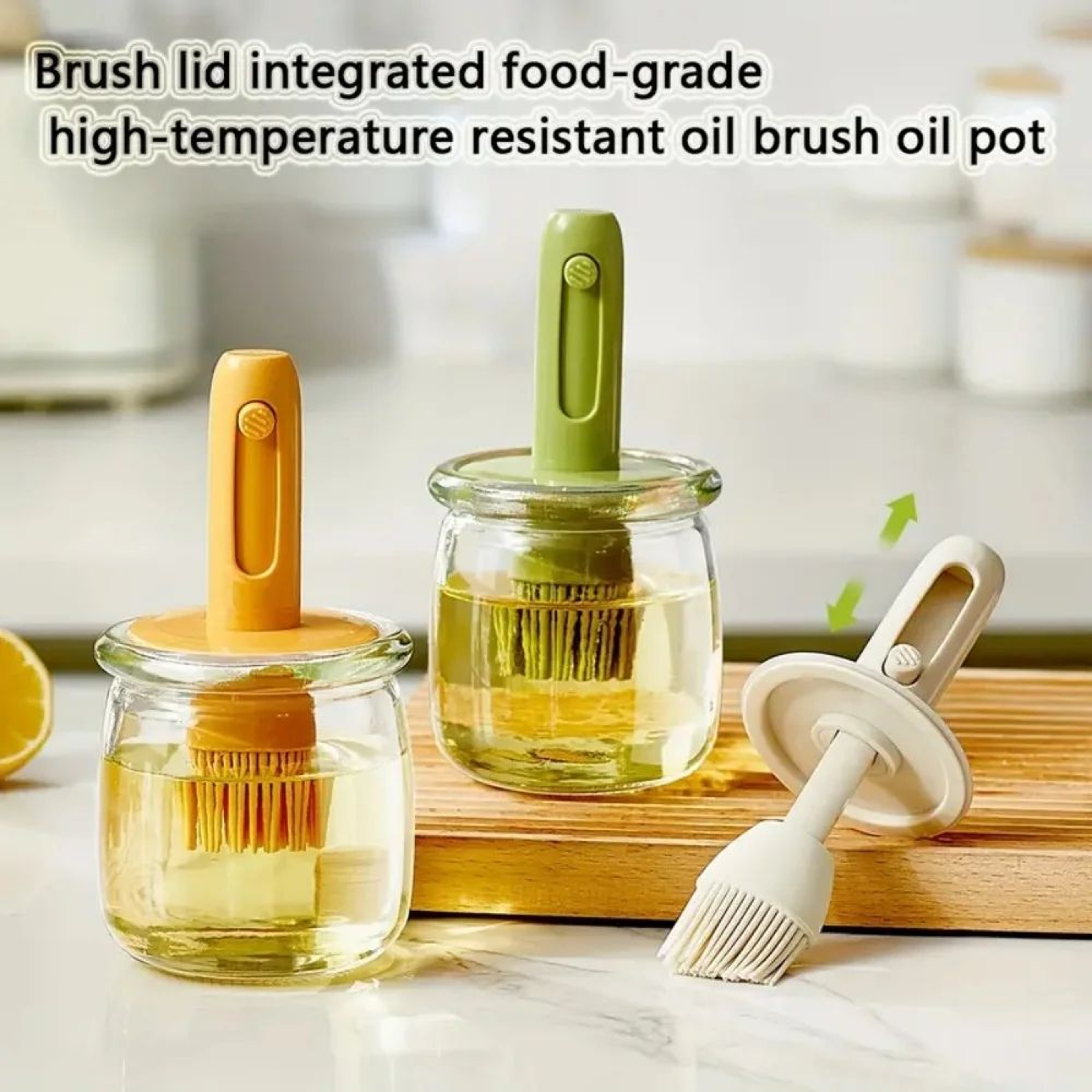 2in1 Oil Dispenser With Brush For Cooking  Grilling  Detachable Silicone Basting Brush Bottle For O 1