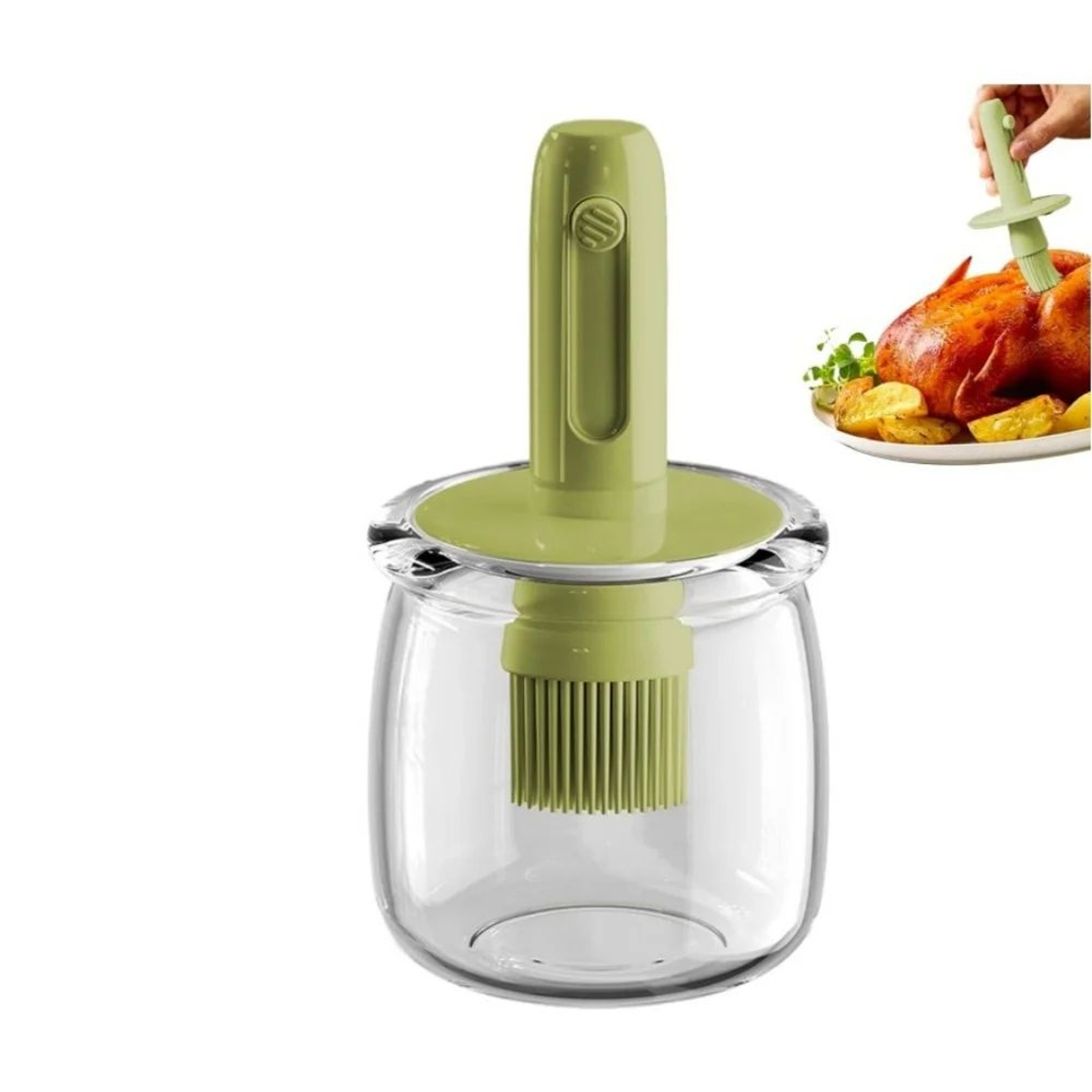 2in1 Oil Dispenser With Brush For Cooking  Grilling  Detachable Silicone Basting Brush Bottle For O 7