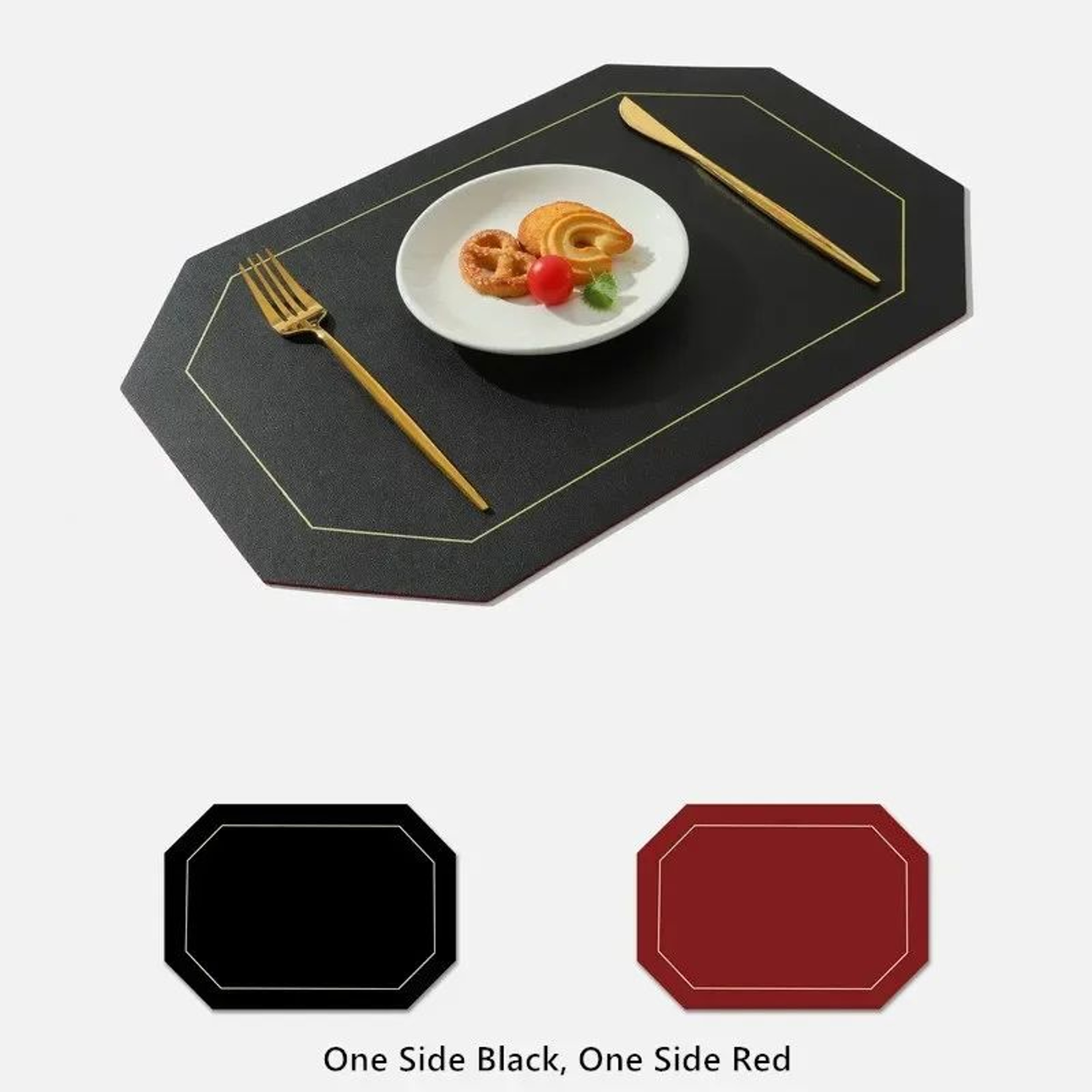 Reversible Leather Placemats Set 14pcs  DoubleSided NonSlip Waterproof HeatResistant Table Mats 7