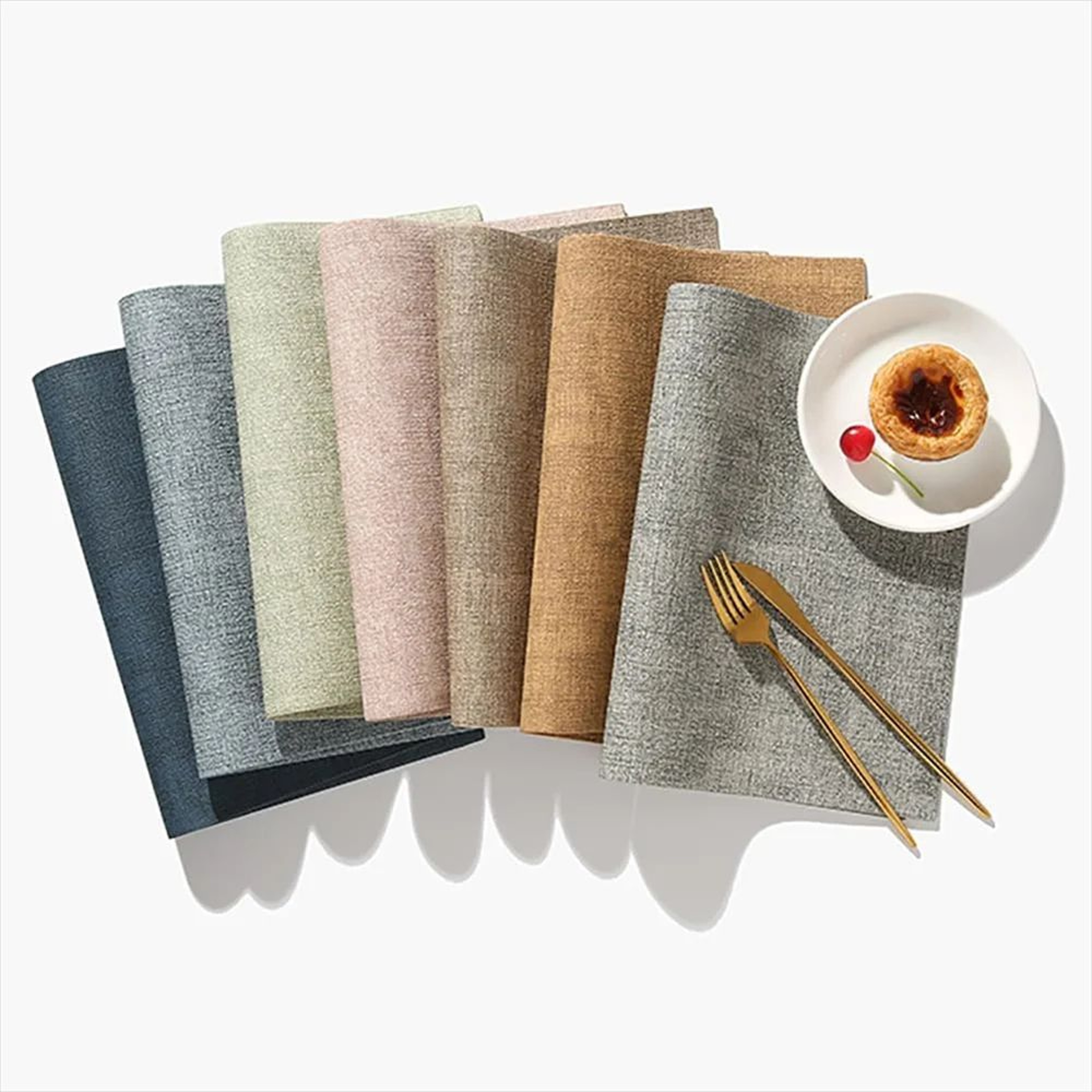 PU Leather Placemat Set  Waterproof Washable Table Mats EasyClean Decorative Placemats For Home  Re 0