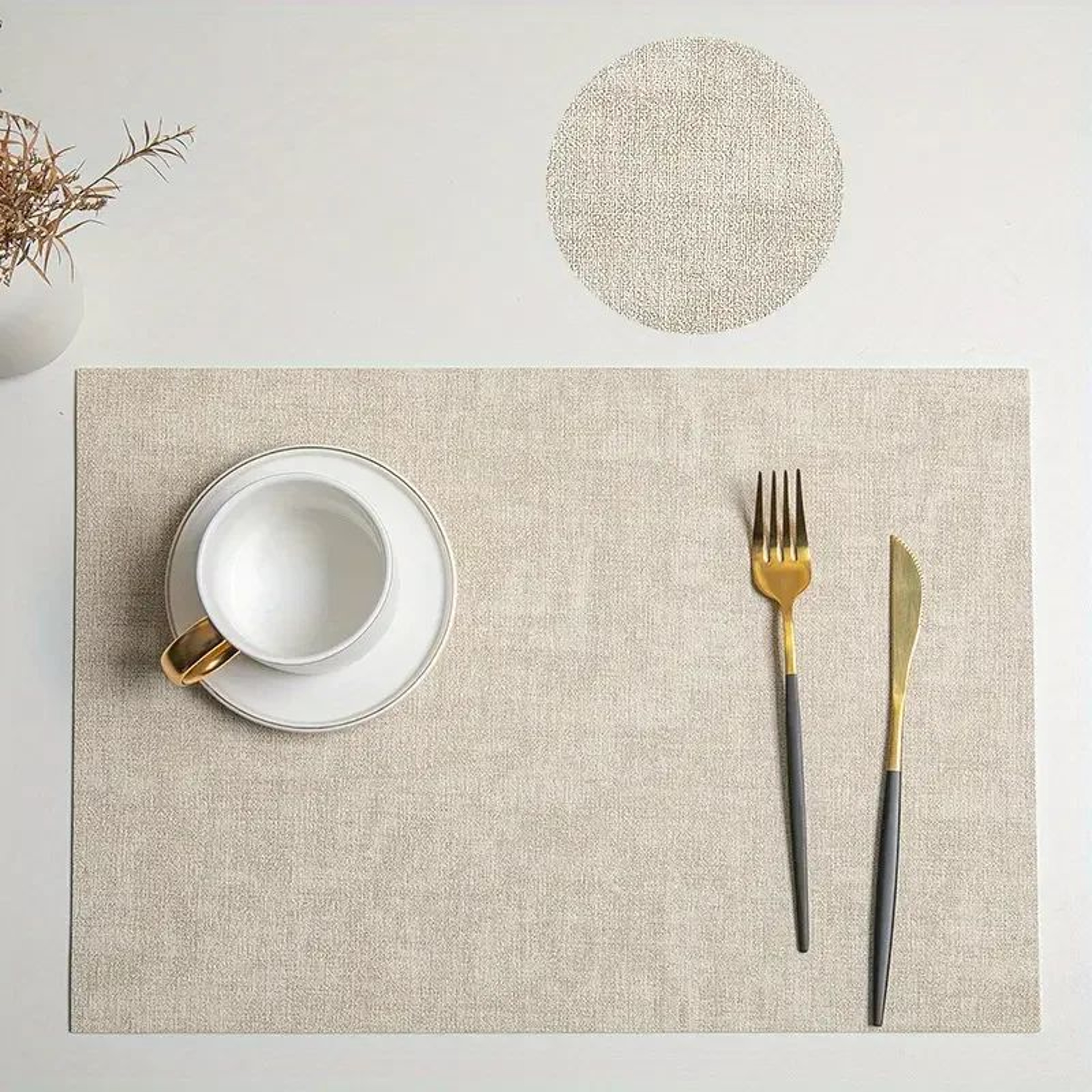 PU Leather Placemat Set  Waterproof Washable Table Mats EasyClean Decorative Placemats For Home  Re 10