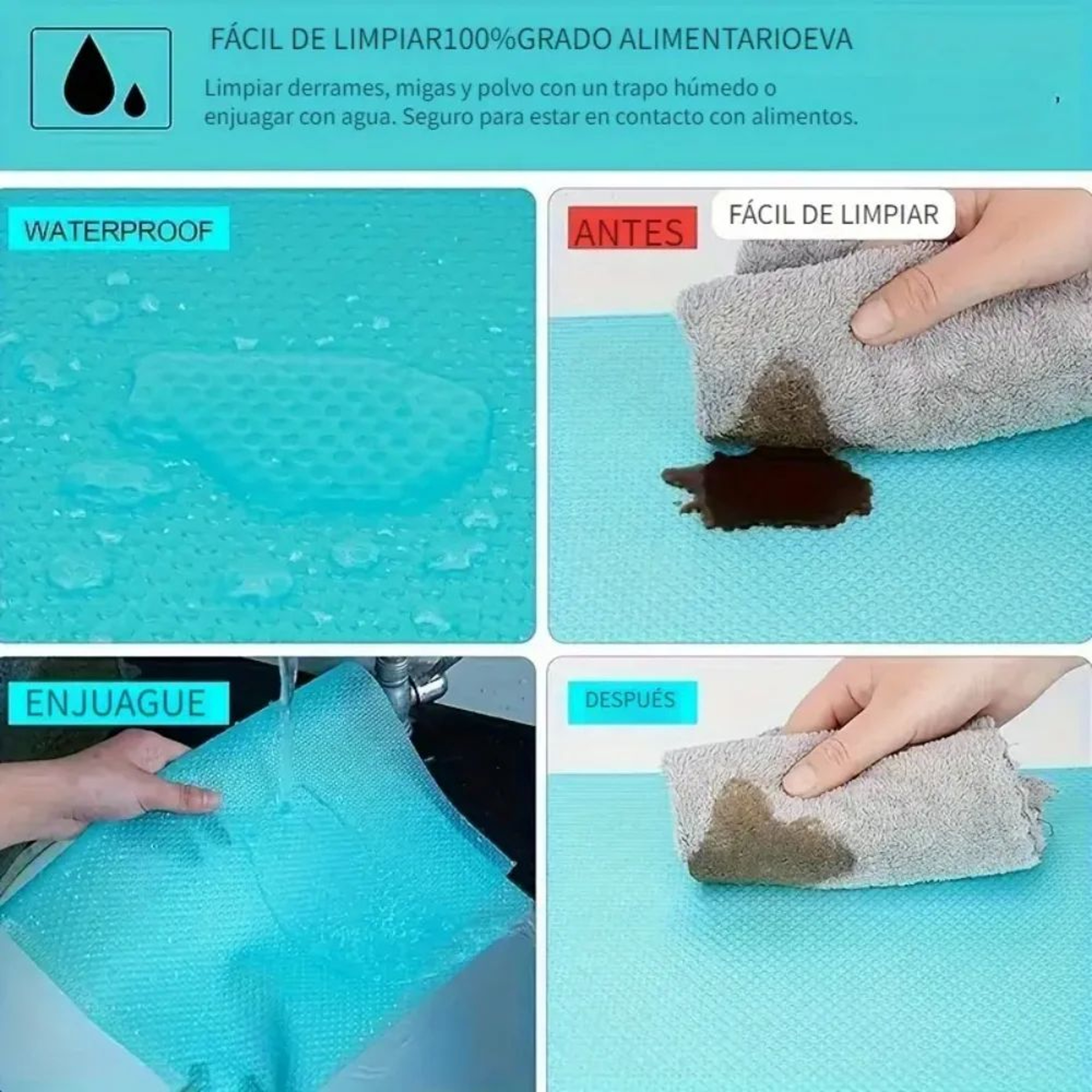 Waterproof Refrigerator Shelf Liner  Washable NonSlip Fridge Mat  Drawer Liner Pad CuttoFit 2