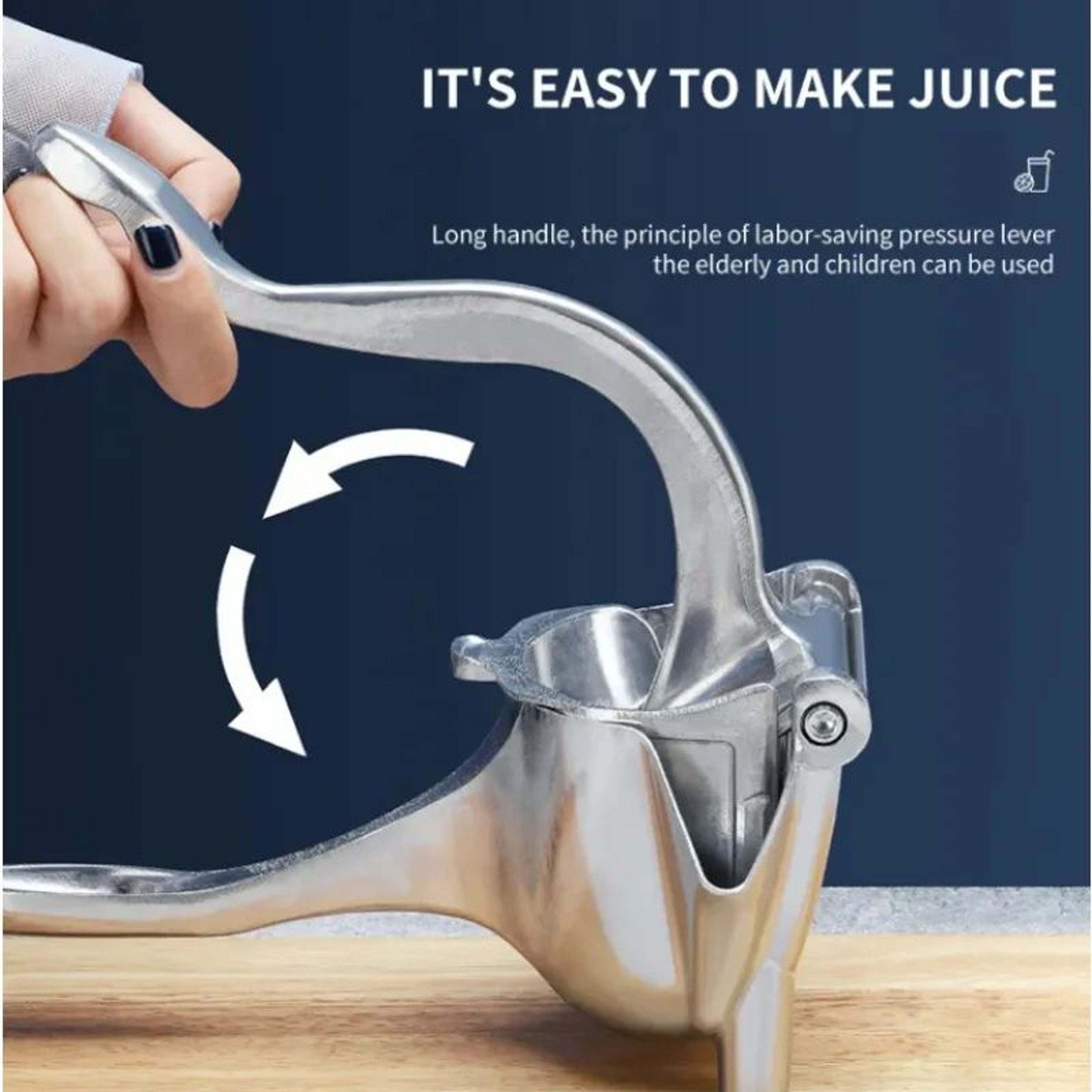 HeavyDuty Manual Lemon Squeezer Citrus Juicer  Metal Handheld Fruit Press 2