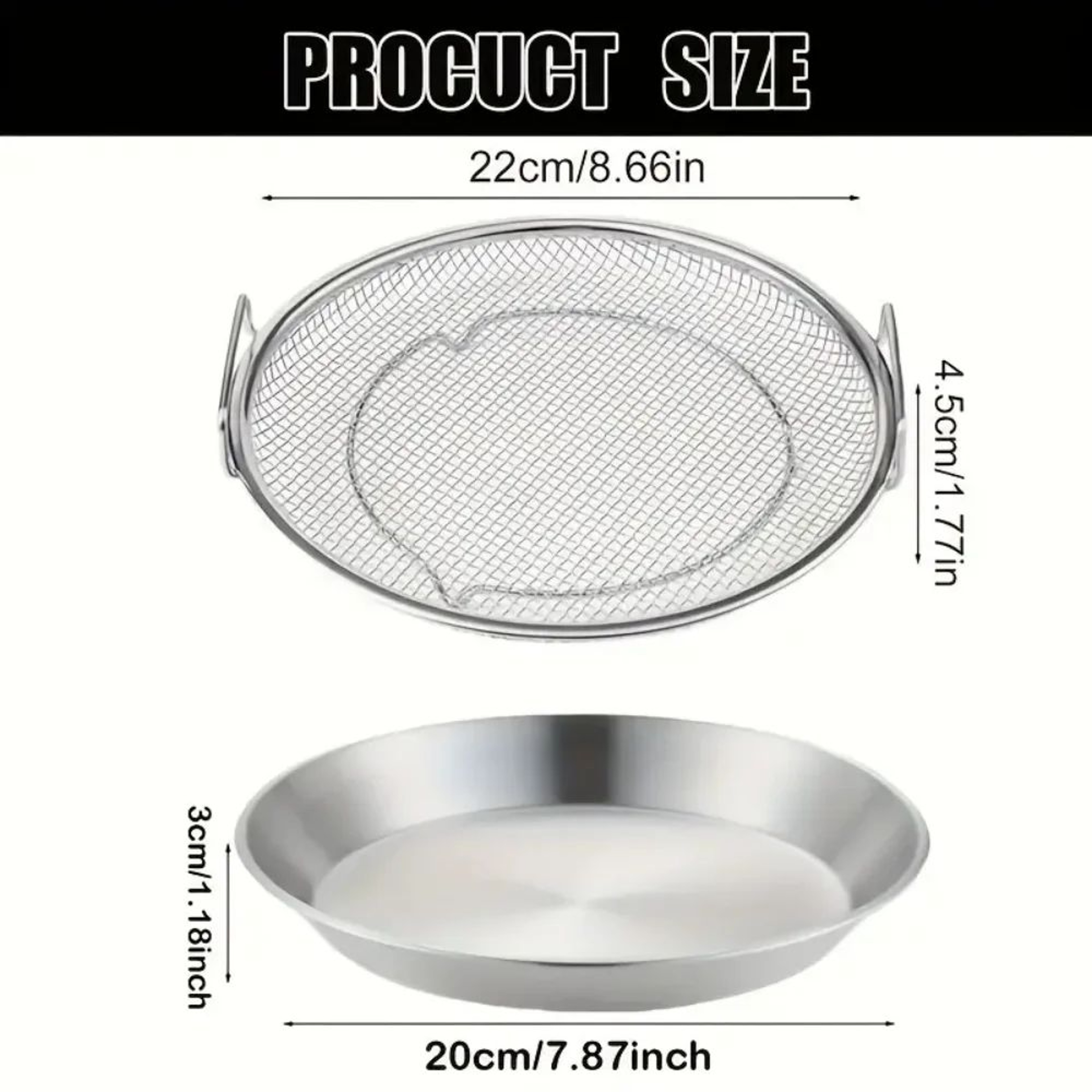 Stainless Steel Fine Mesh Strainer Basket EasyClean Kitchen Sieve For Frying Draining  Filtering 1