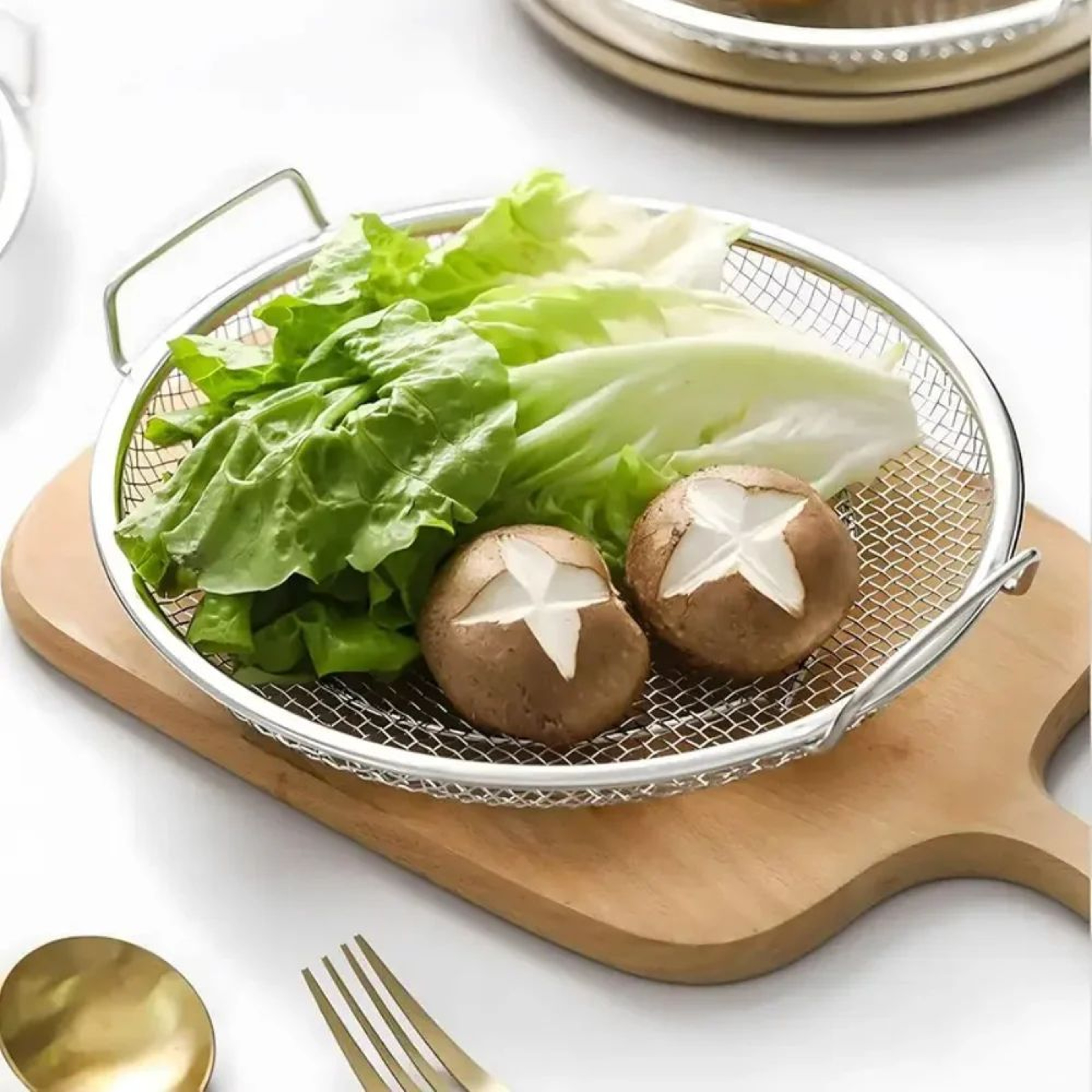 Stainless Steel Fine Mesh Strainer Basket EasyClean Kitchen Sieve For Frying Draining  Filtering 4