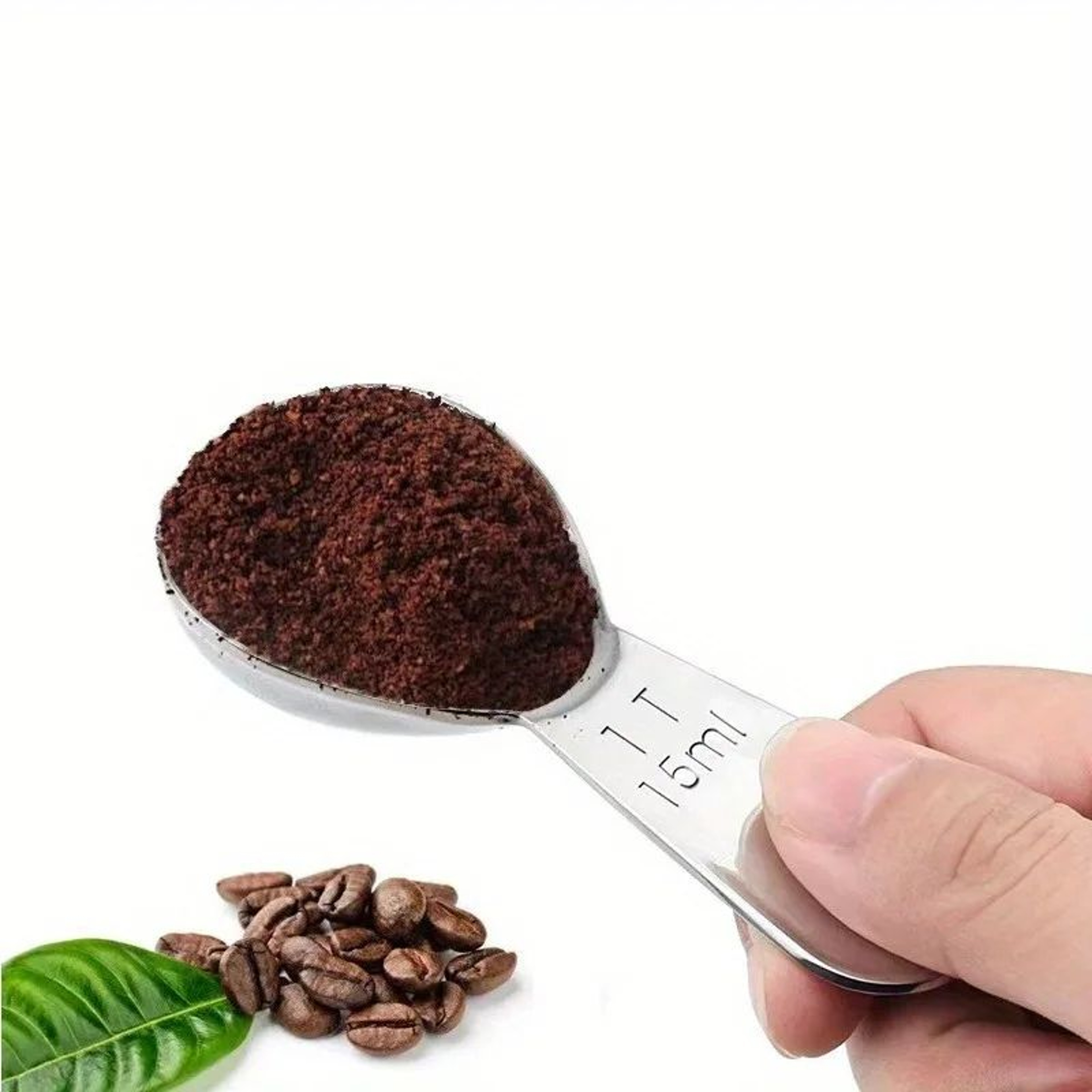 Stainless Steel Coffee Scoop  Short Handle Coffee Measuring Spoon 30ml For Baristas Beans  Seasonin 3