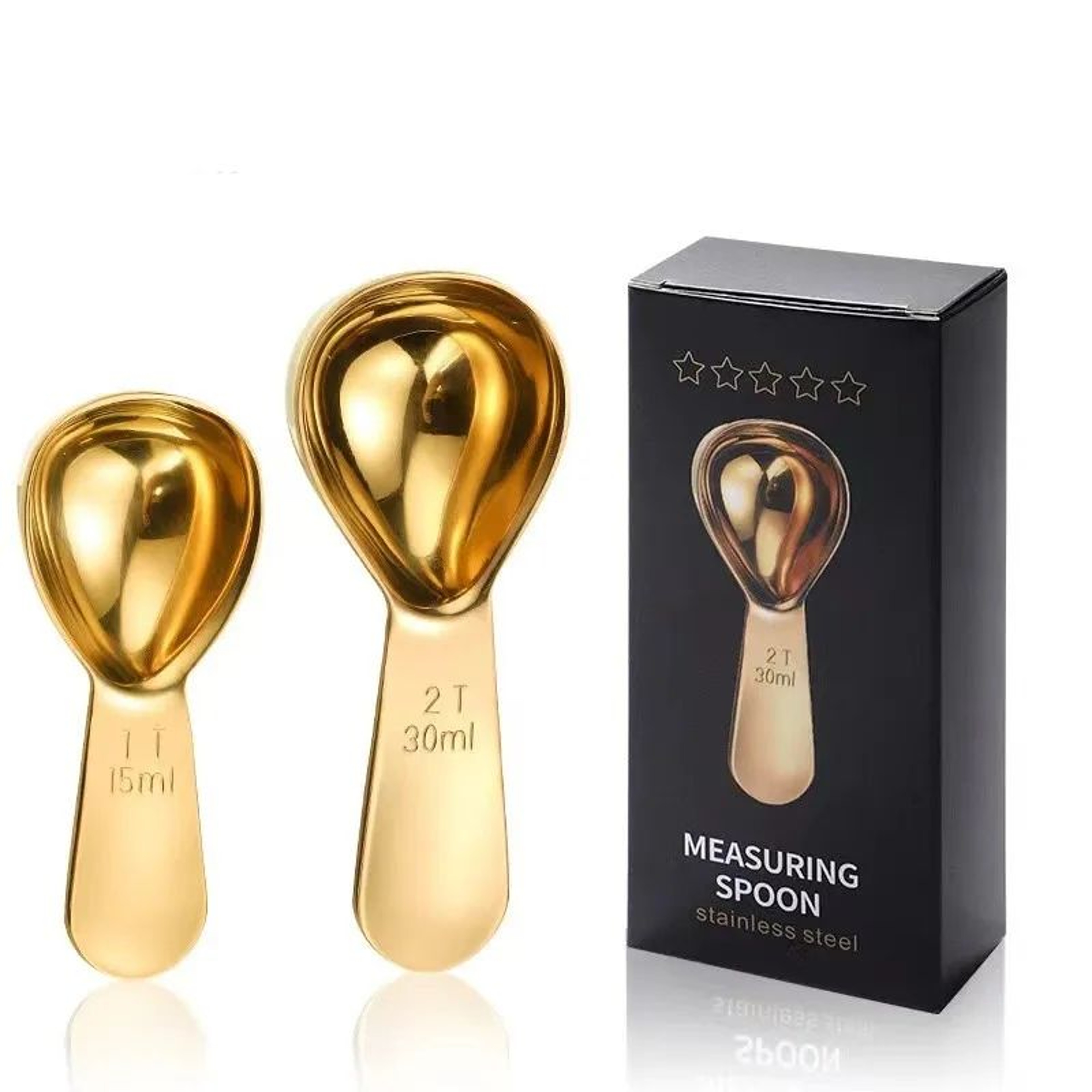 Stainless Steel Coffee Scoop  Short Handle Coffee Measuring Spoon 30ml For Baristas Beans  Seasonin 5