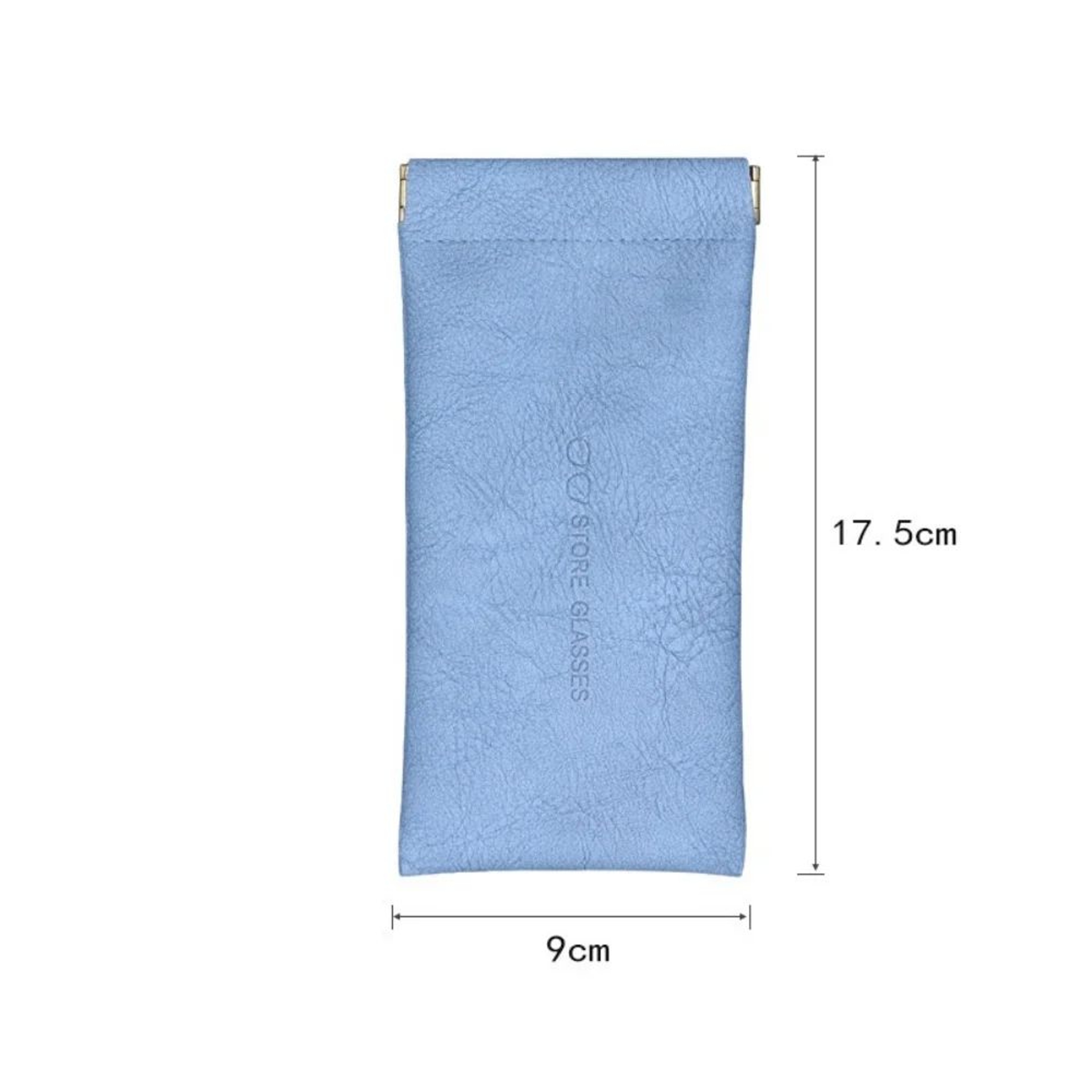 Soft PU Leather Glasses Pouch  SqueezeTop Portable Eyeglass  Sunglasses Case Unisex 9