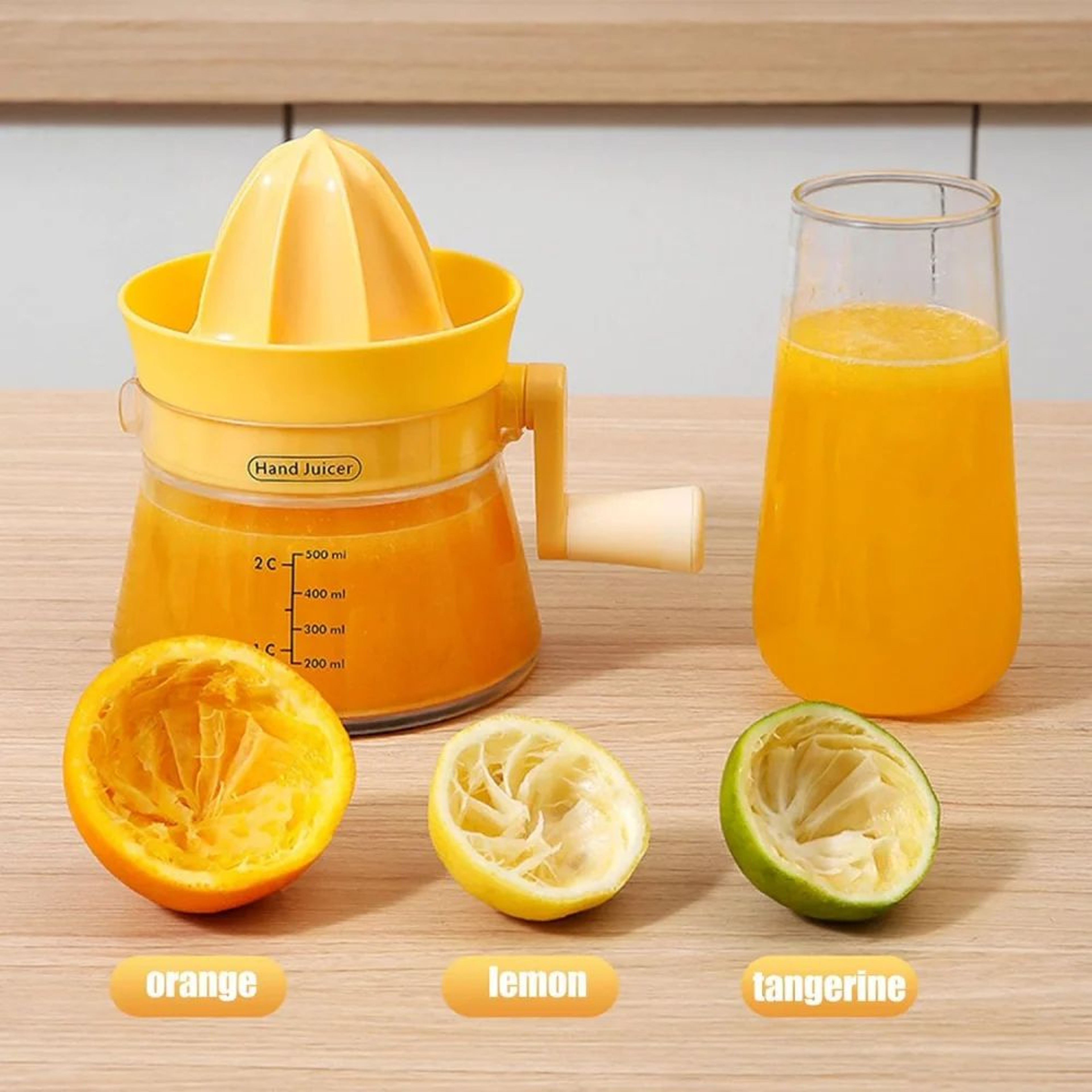 HandCrank Manual Citrus Juicer For Lemon  Orange LaborSaving Fresh Juice Press 5